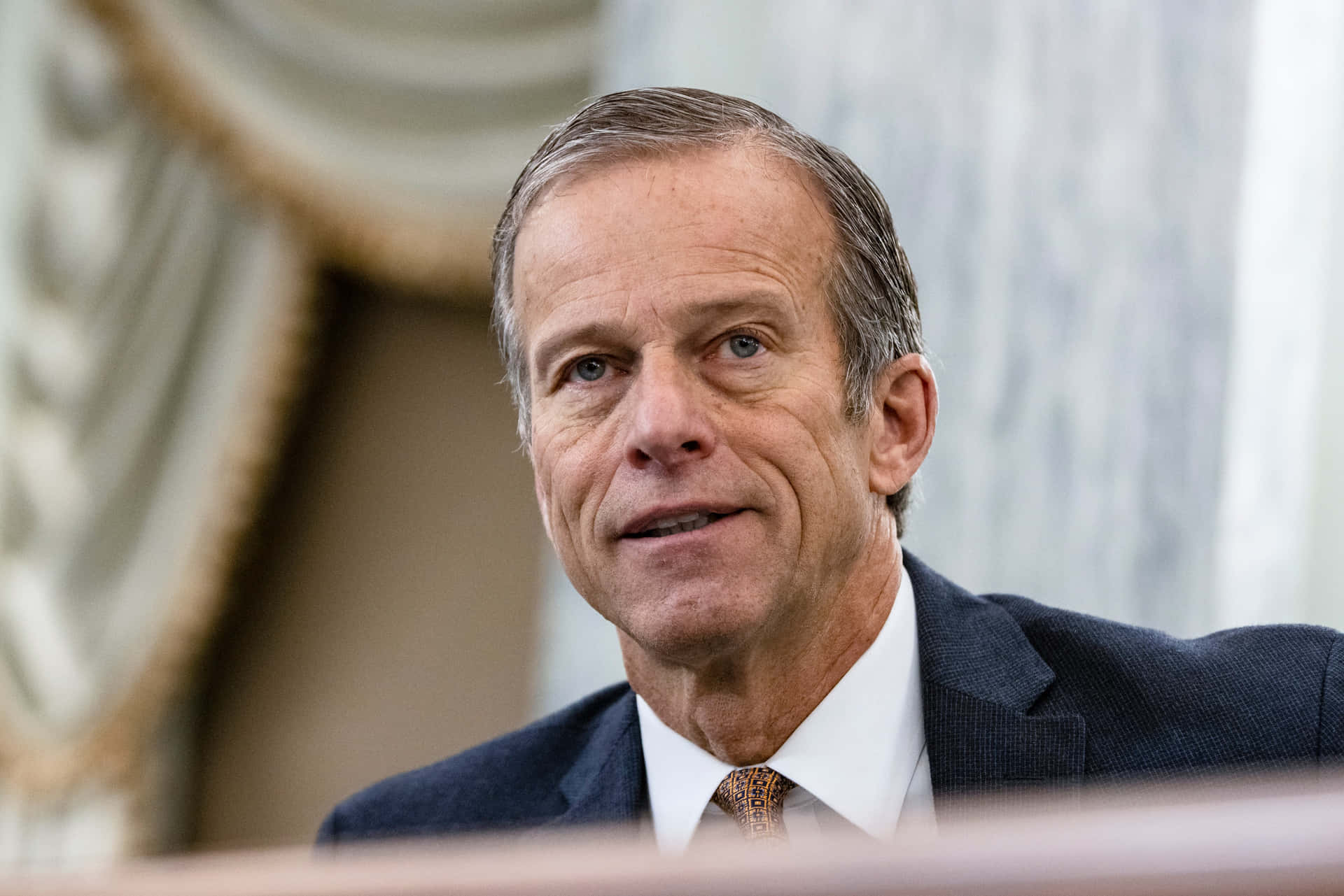 John Thune Pictured Up Close Background