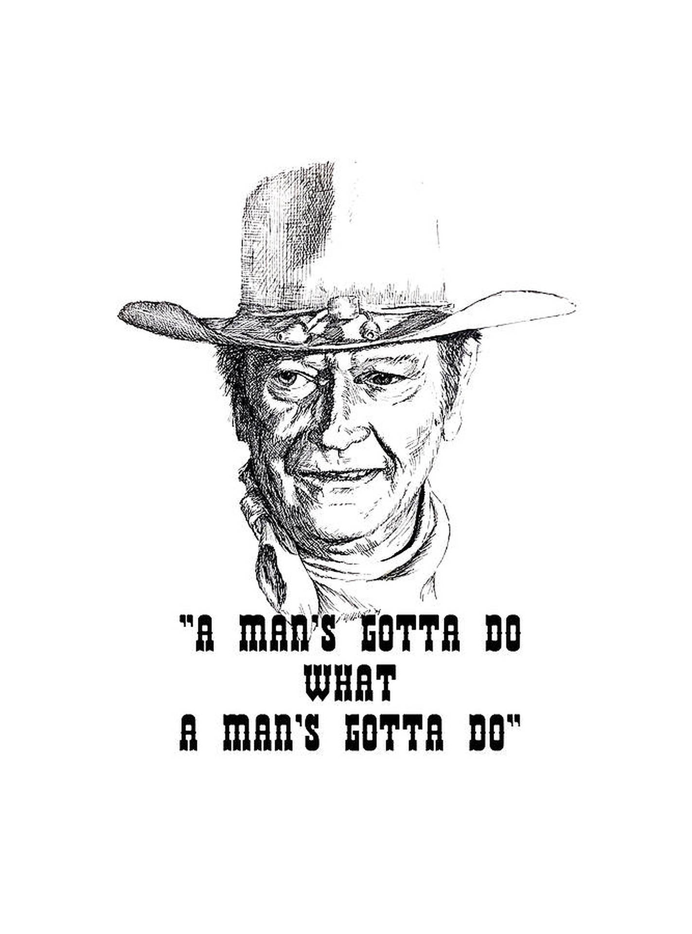 John Wayne Illustration Background