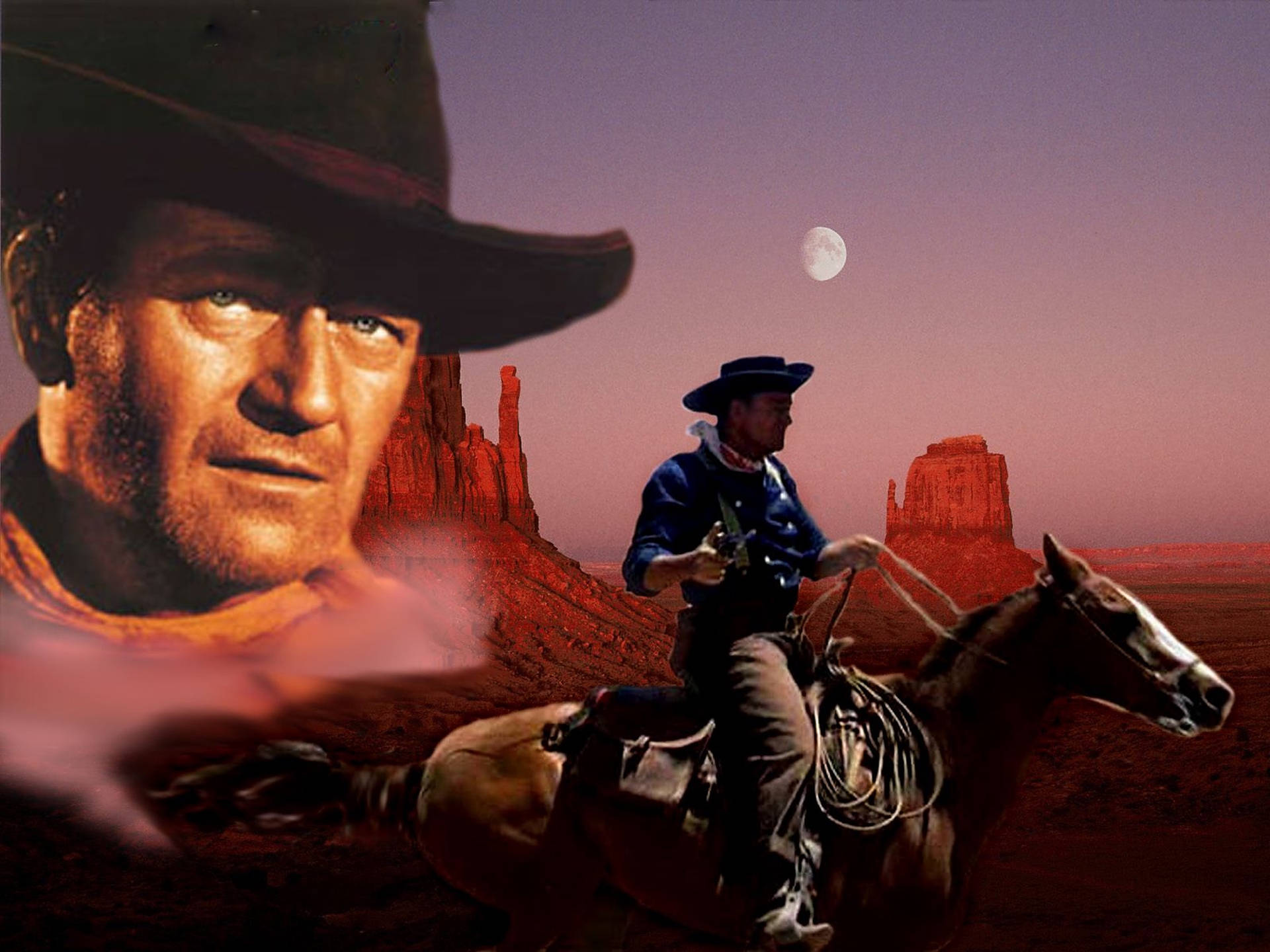 John Wayne In Side View Background