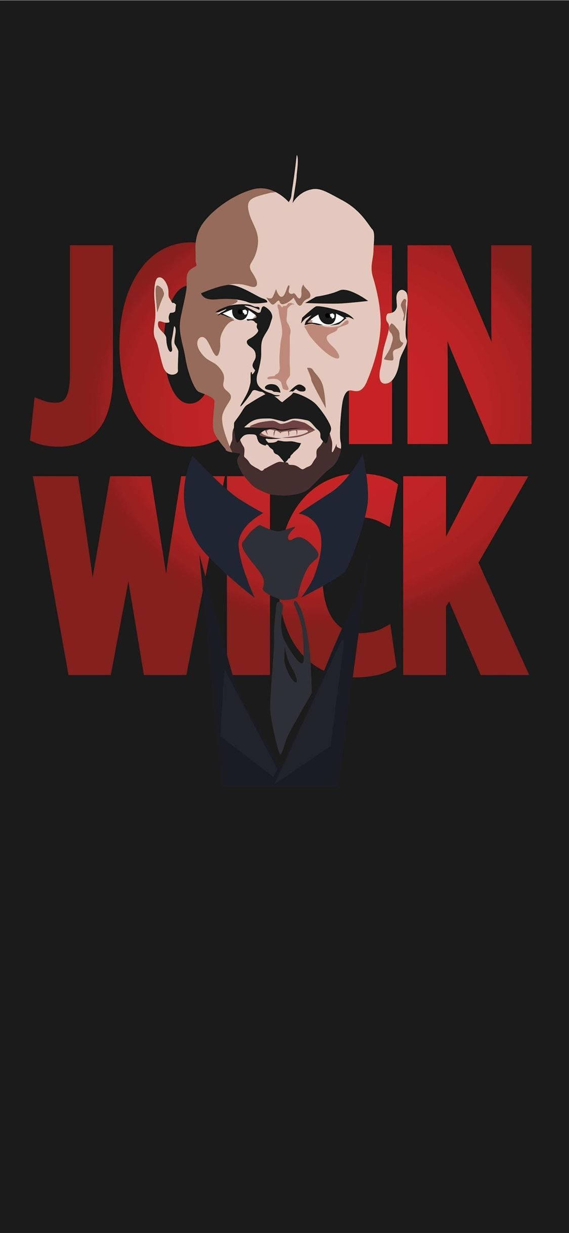John Wick Beard Logo Vector Art