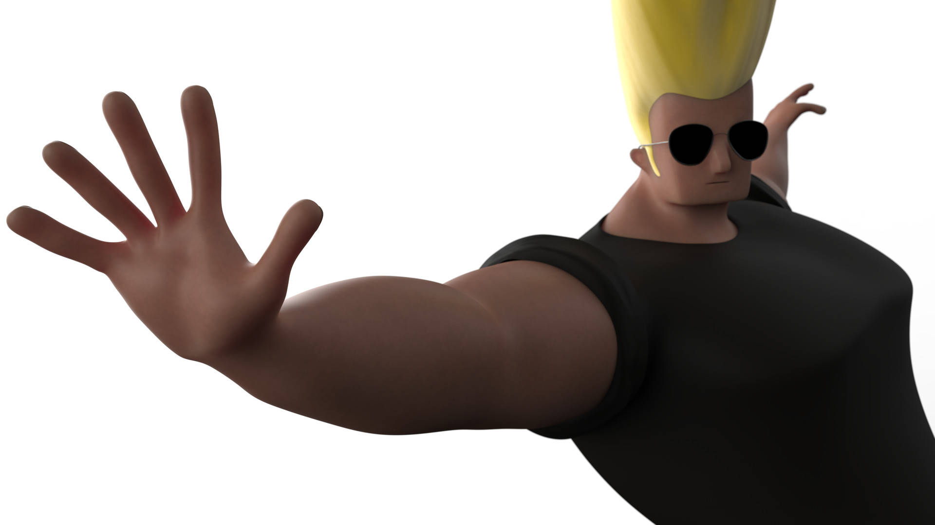 Johnny Bravo Flexing Muscles Background
