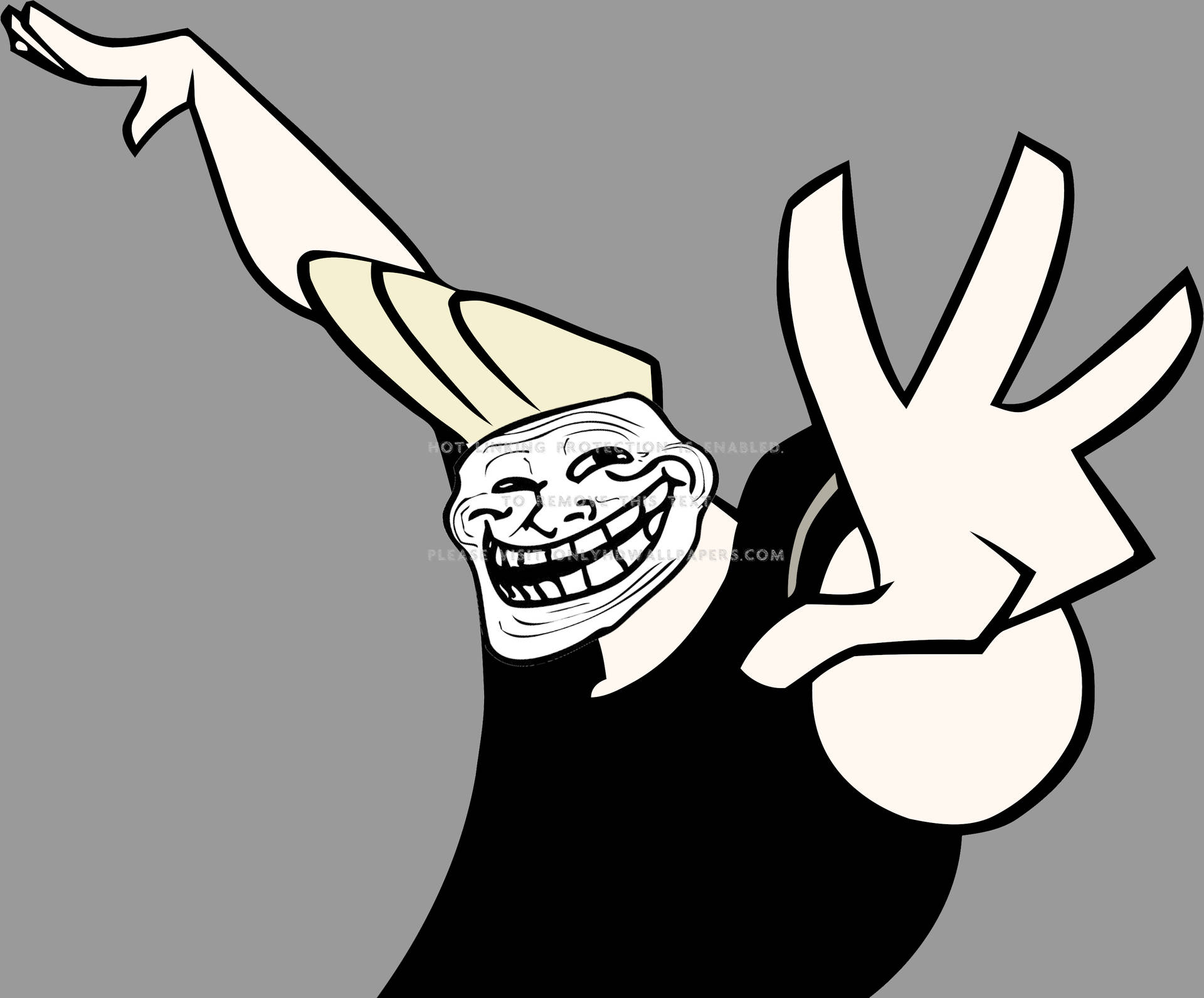 Johnny Bravo Troll Face Background