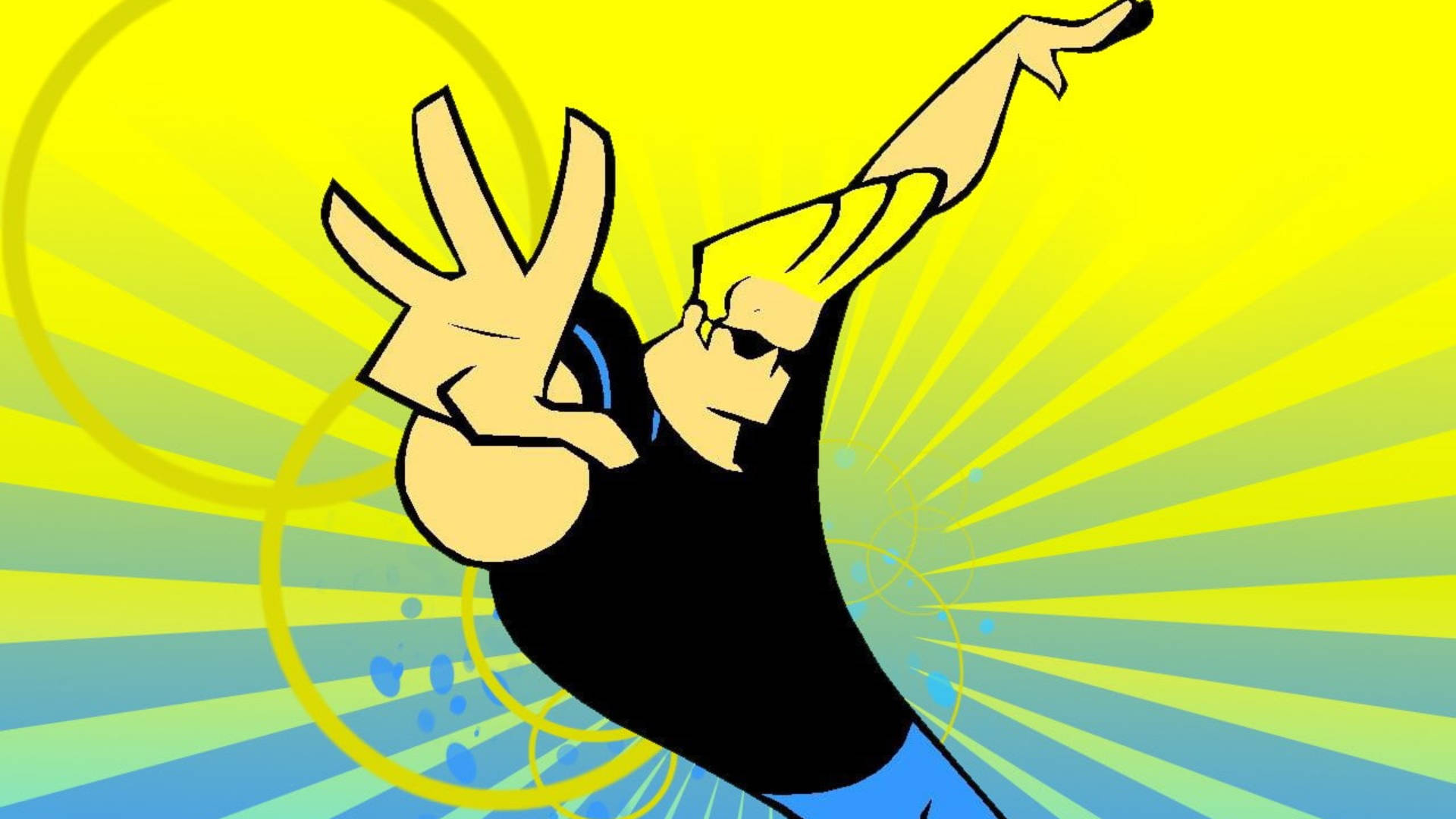 Johnny Bravo Yellow Blue