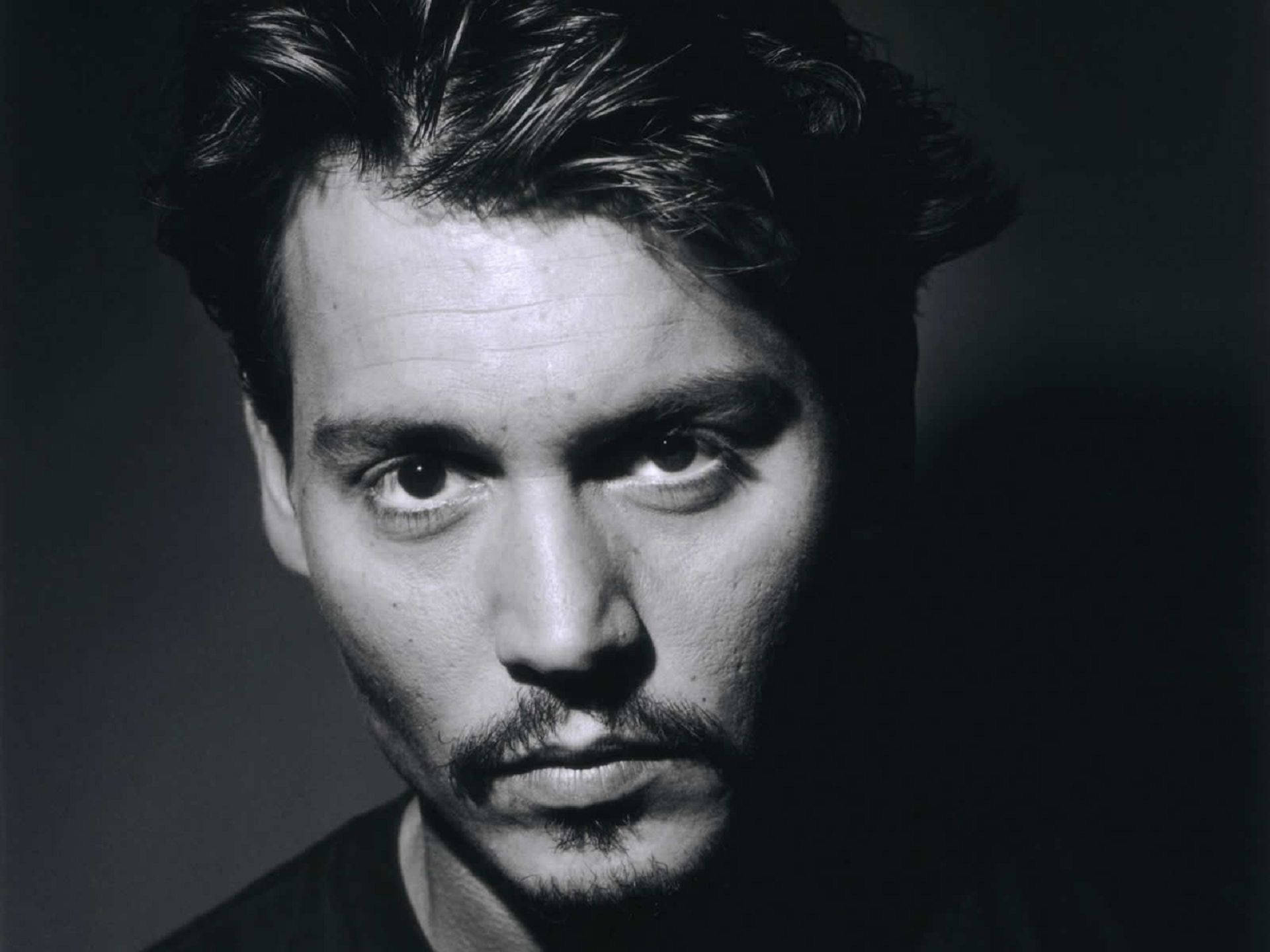 Johnny Depp Black And White Background
