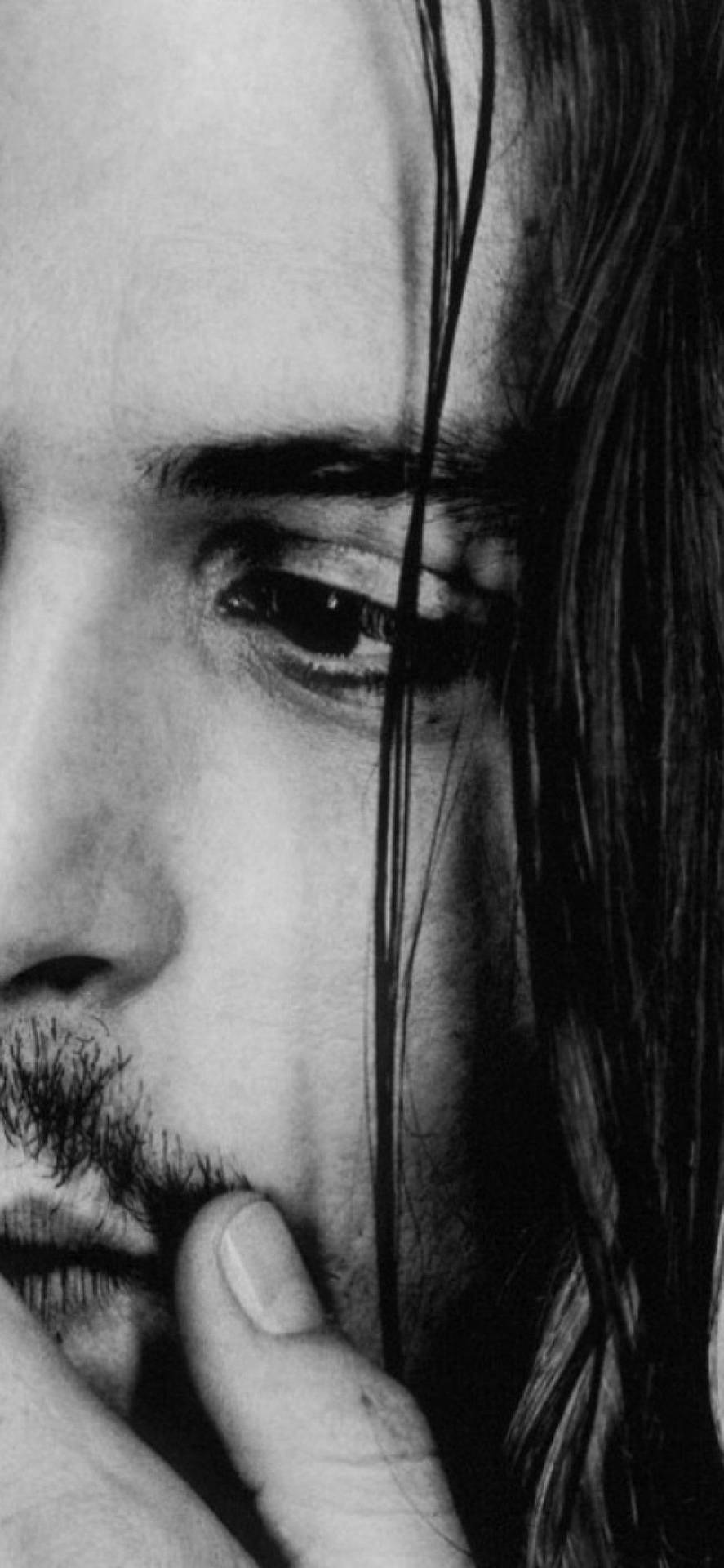 Johnny Depp Monochrome Poster Background