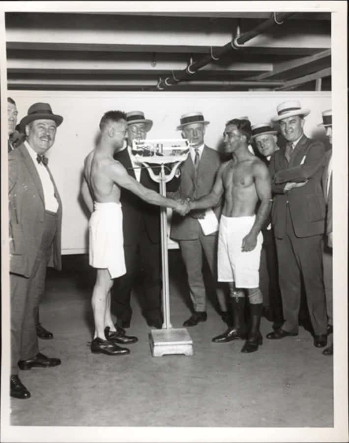 Johnny Dundee And Eugene Criqui's Weigh-in Background