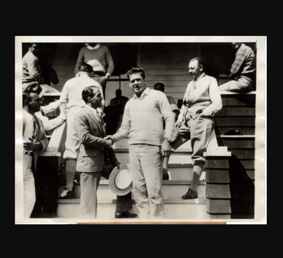 Johnny Dundee With Gene Tunney Background