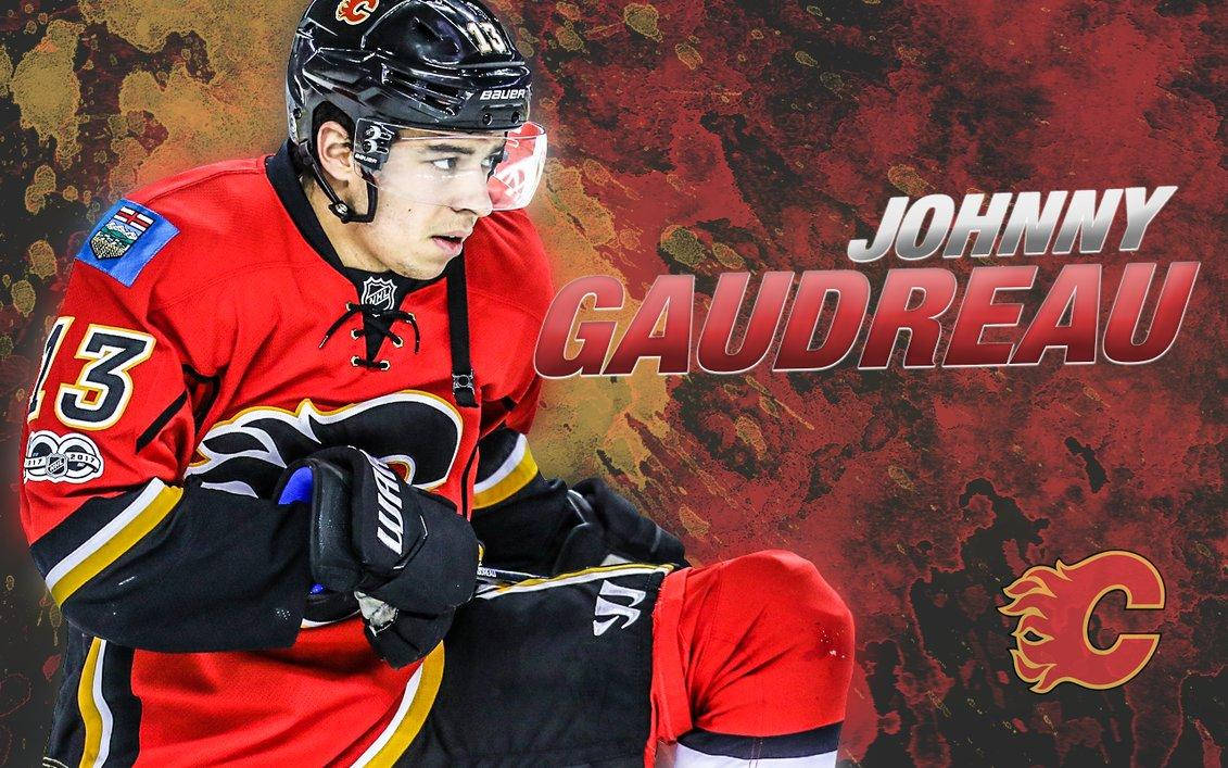 Johnny Gaudreau Ice Hockey Calgary Flames Art Background