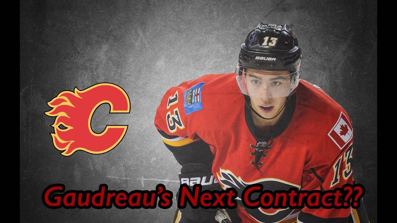 Johnny Gaudreau Ice Hockey Calgary Flames Logo Background