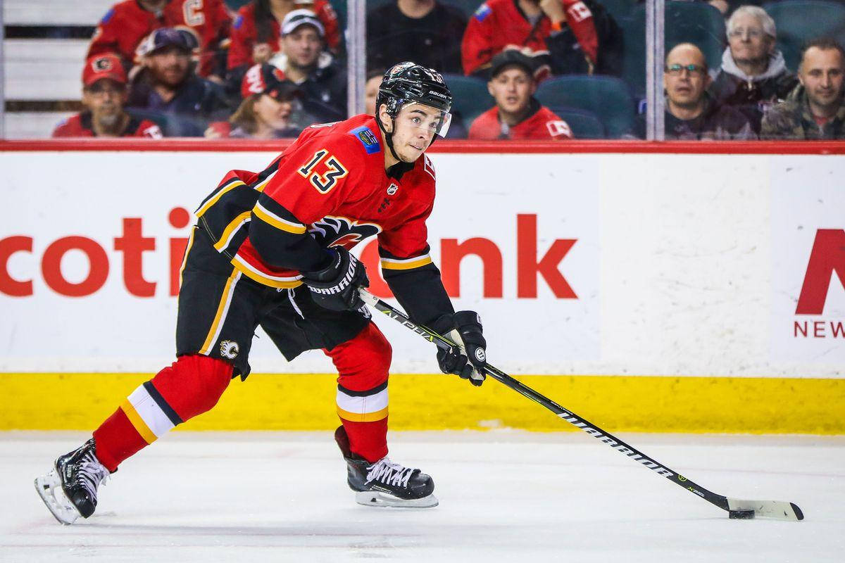 Johnny Gaudreau Ice Hockey Game Calgary Flames Background