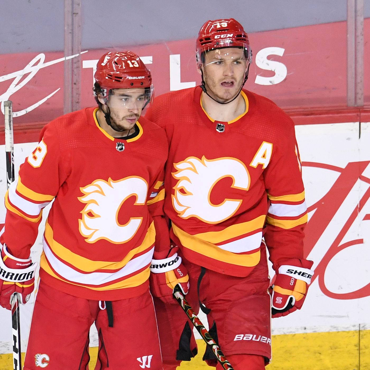 Johnny Gaudreau Matthew Tkachuk Ice Hockey Background