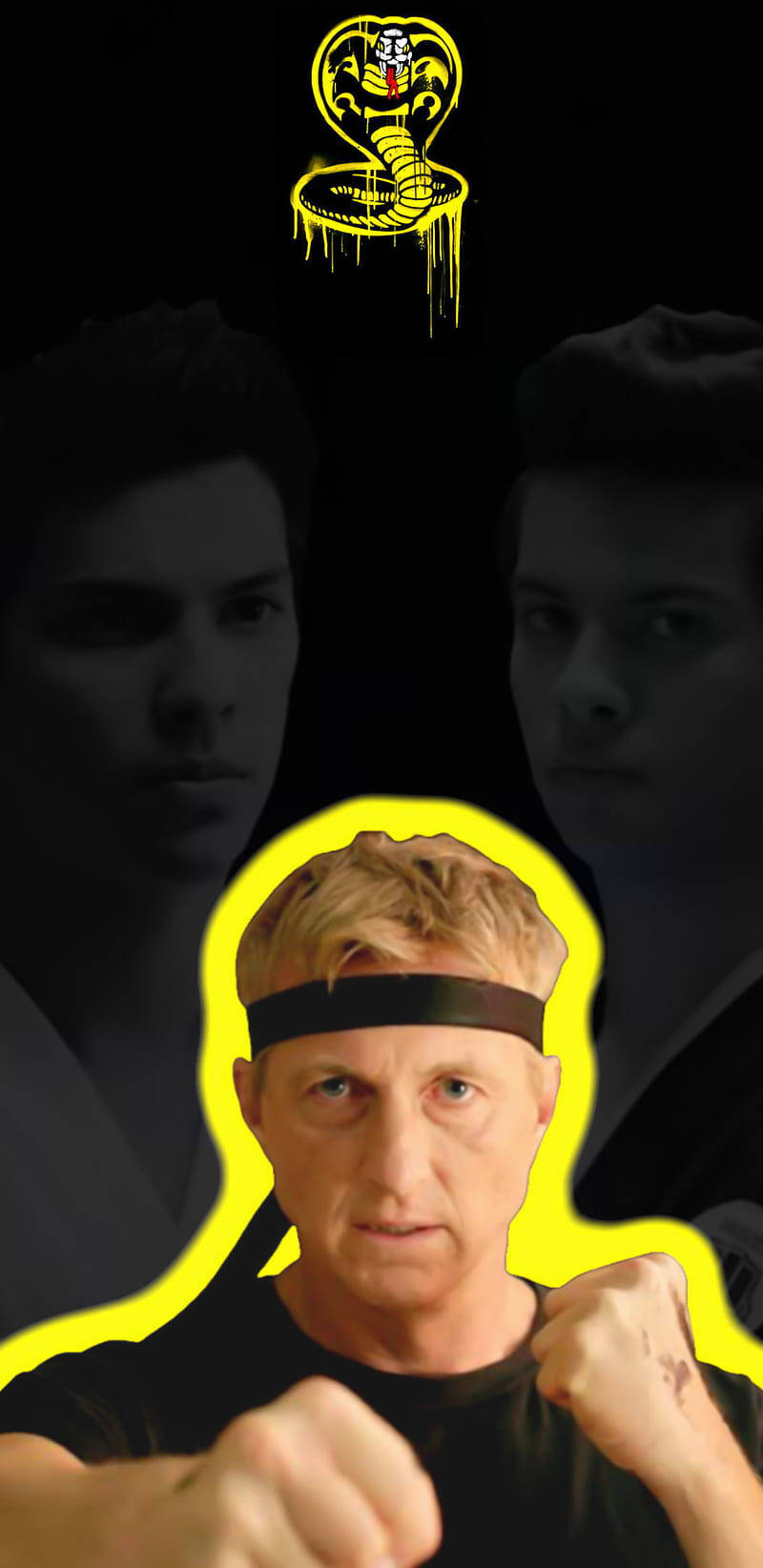 Johnny Lawrence Poster As A Cobra Kai Phone Background