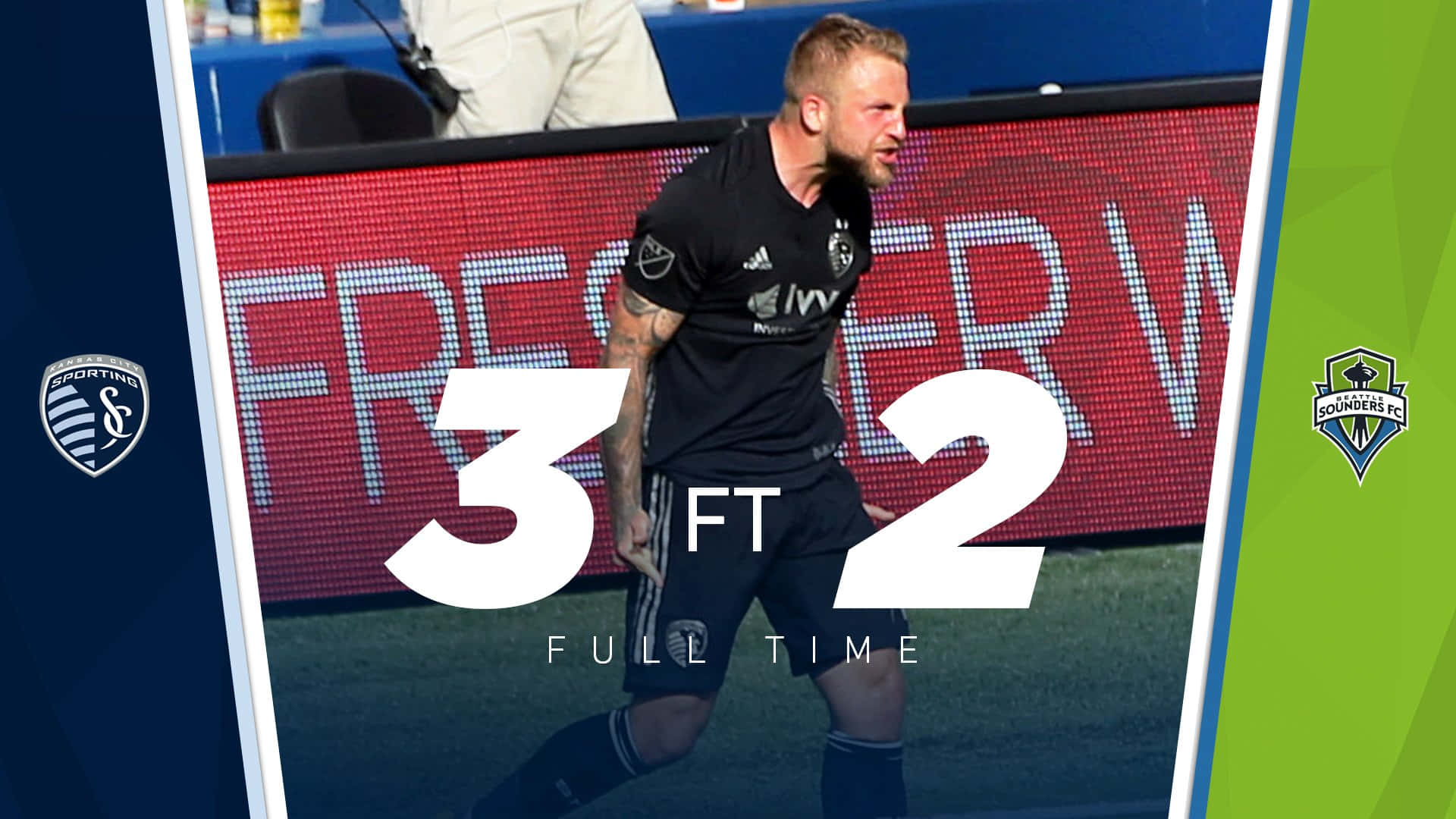 Johnny Russell Sporting Kansas City Versus Seattle Sounders Football Club Background