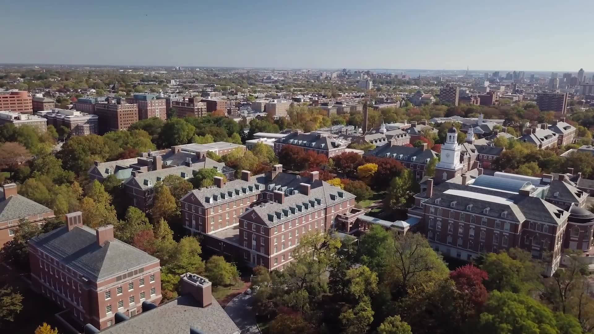 Johns Hopkins University Aerial View Background