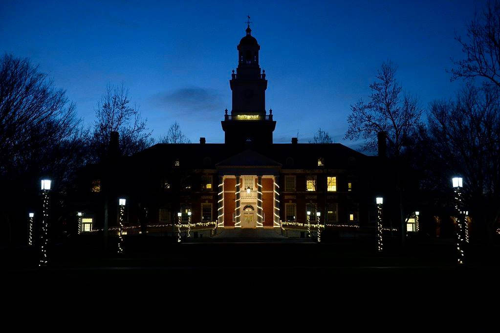 Johns Hopkins University Christmas Facade Background