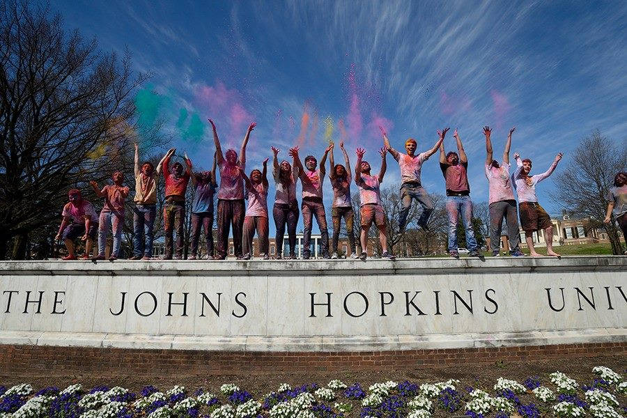 Johns Hopkins University Painted Students Background