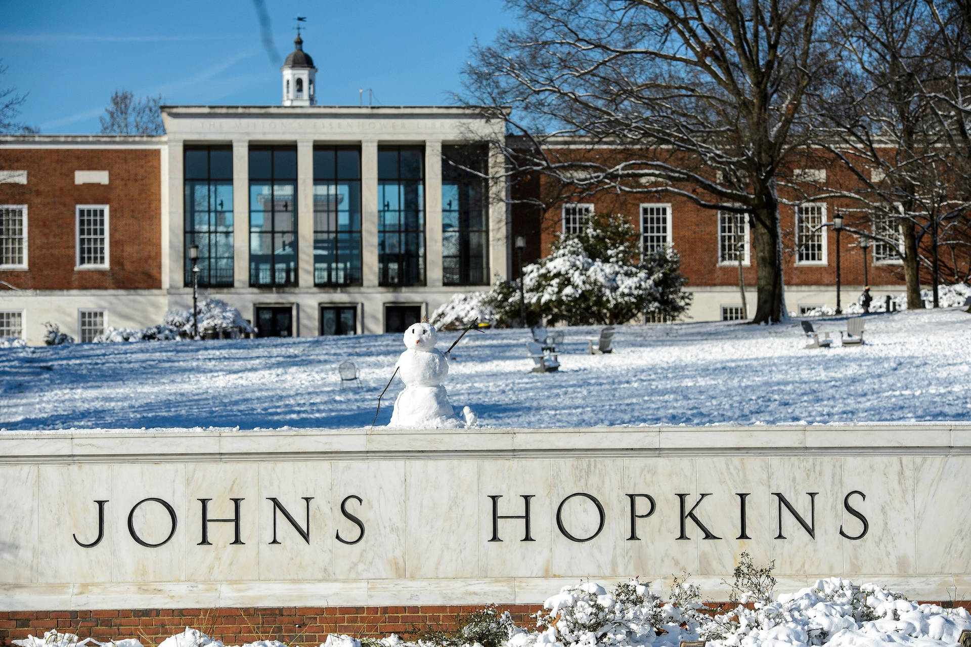 Johns Hopkins University Snowman Background