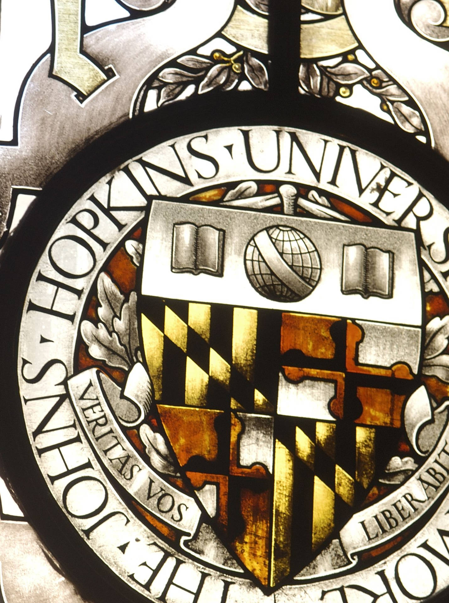 Johns Hopkins University Stained Glass Background