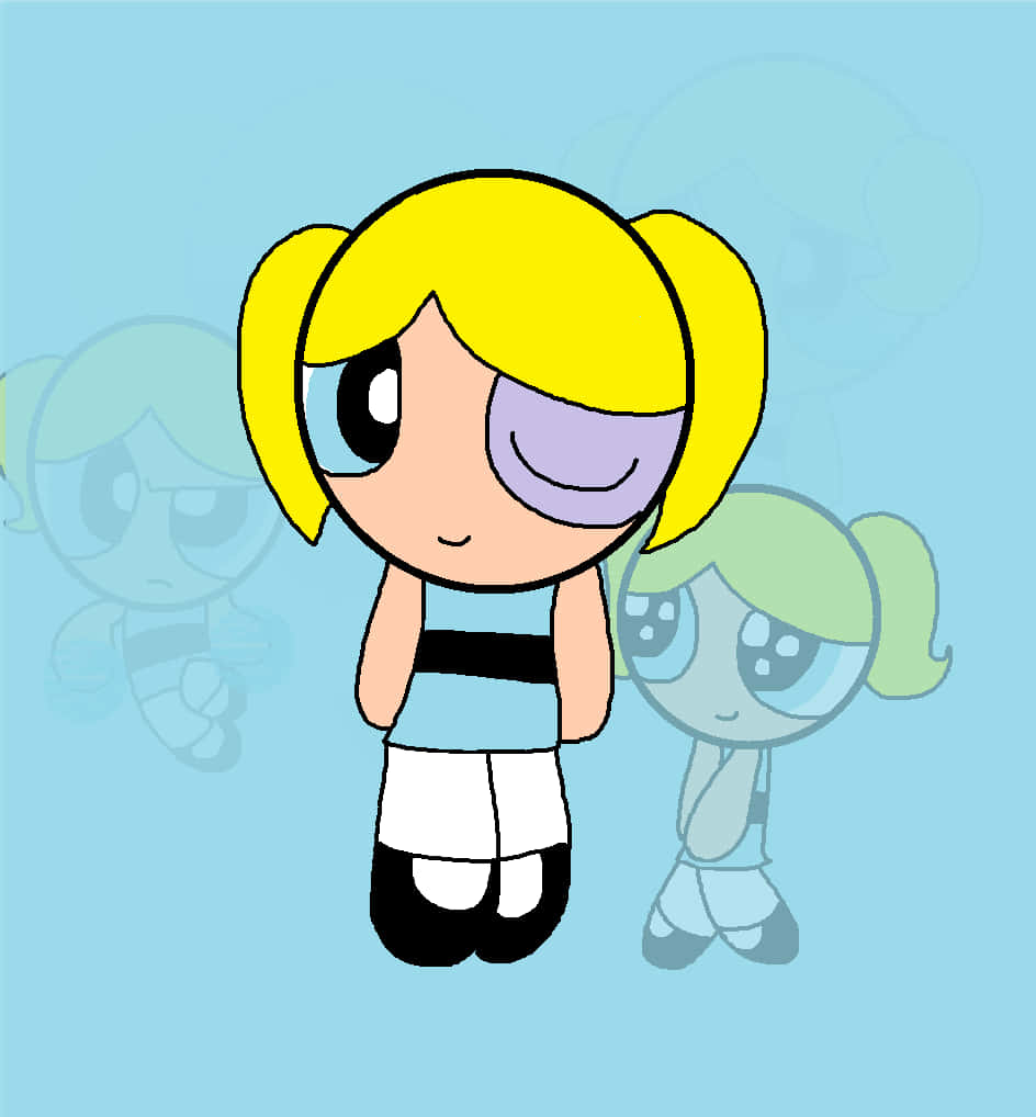 Join Bubbles And The Powerpuff Girls In Saving The Day! Background