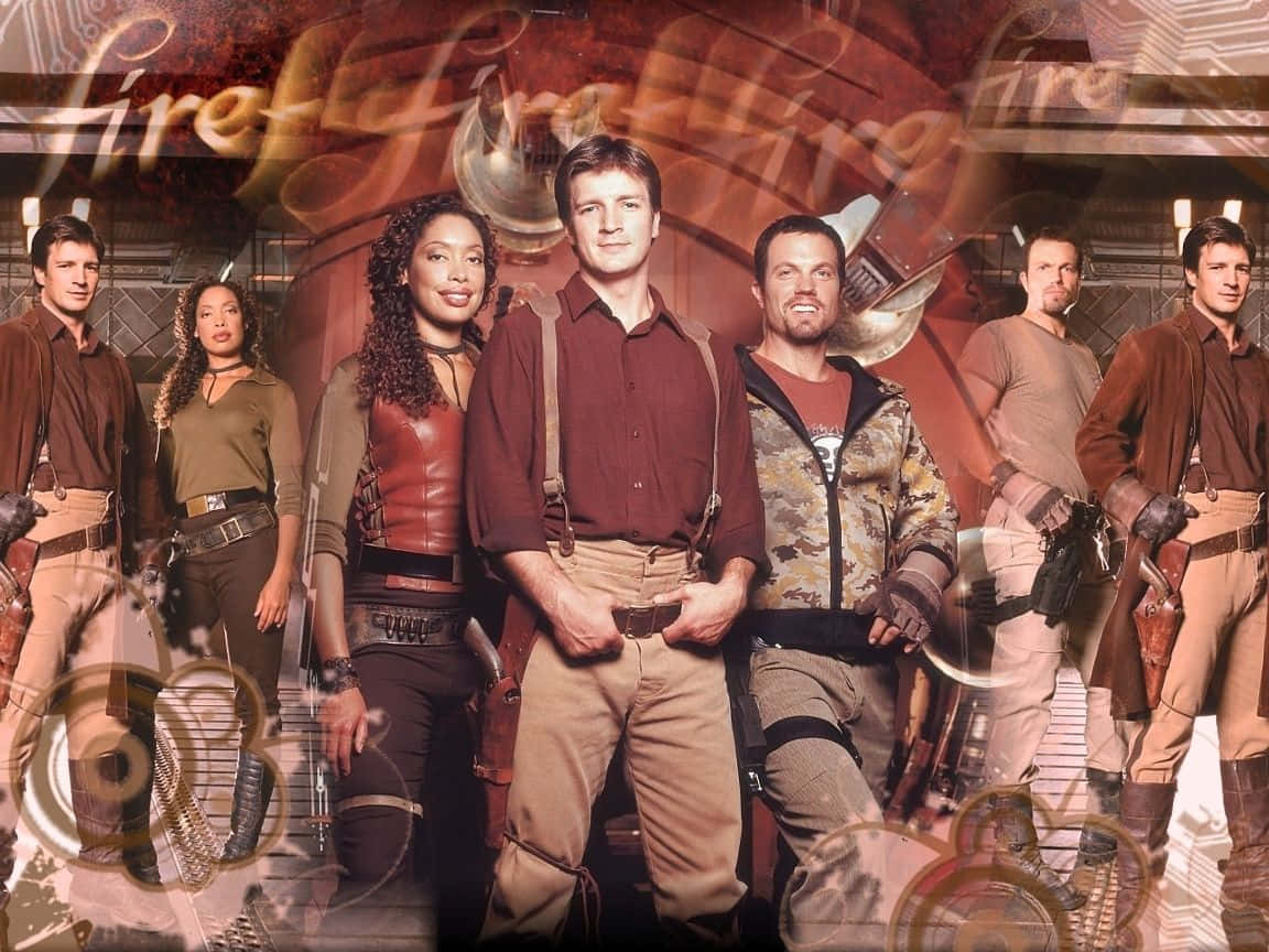 Join Captain Malcolm In His Interplanetary Journey With His Crew Aboard Serenity. Background