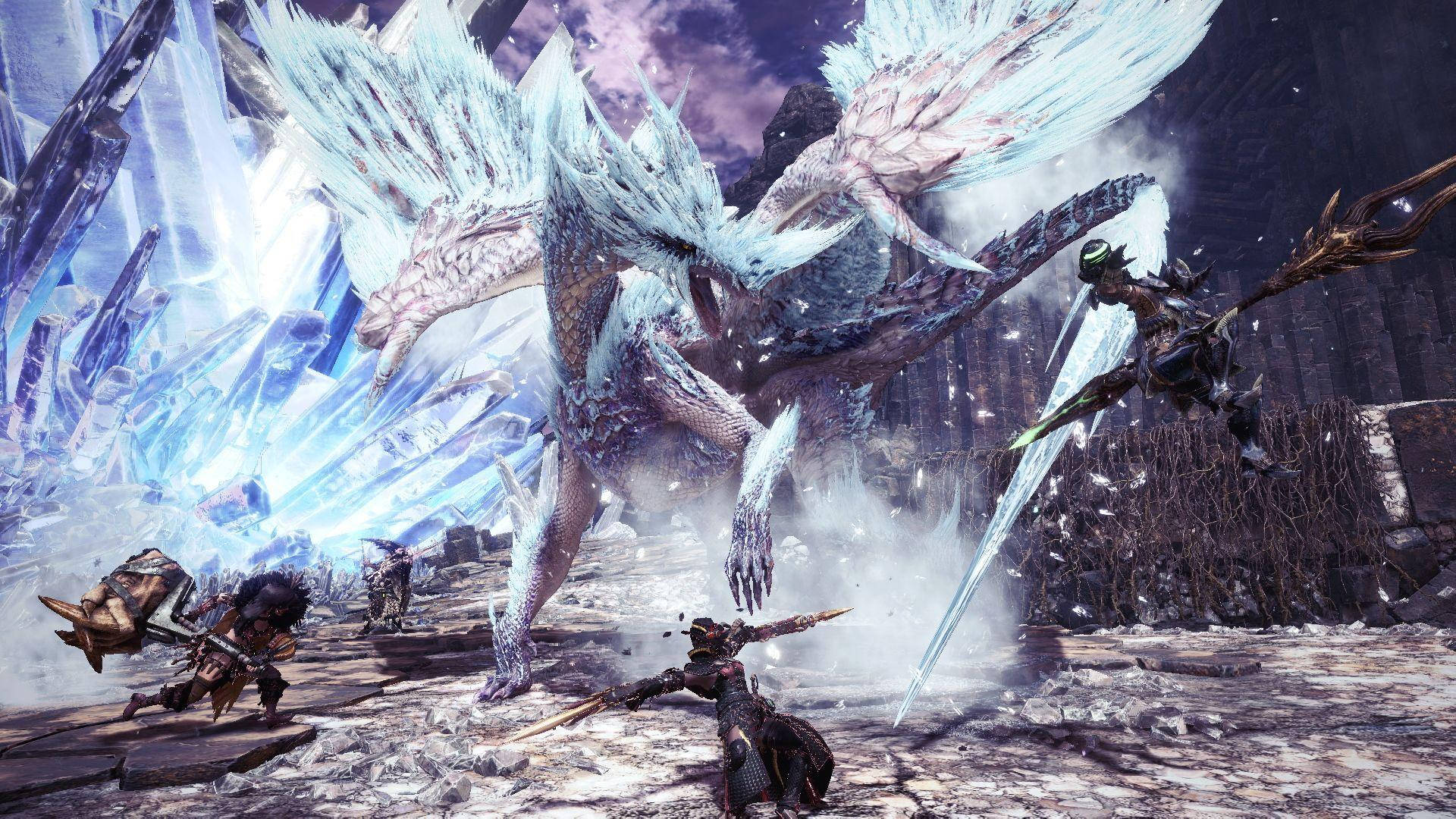 Join Forces In Monster Hunter World Iceborne Background