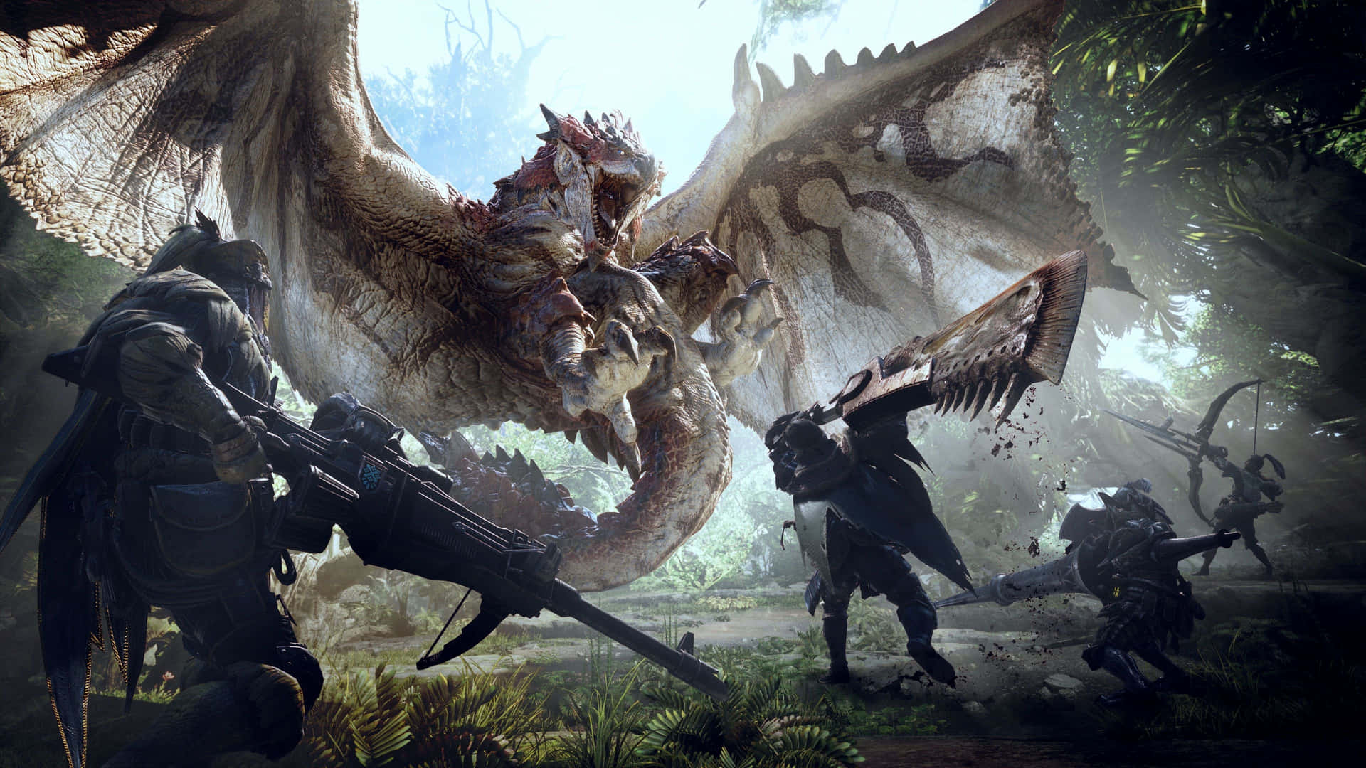 Join Forces With Your Hunter Friends And Take Down The Fiercest Monsters In Monster Hunter 3 Background