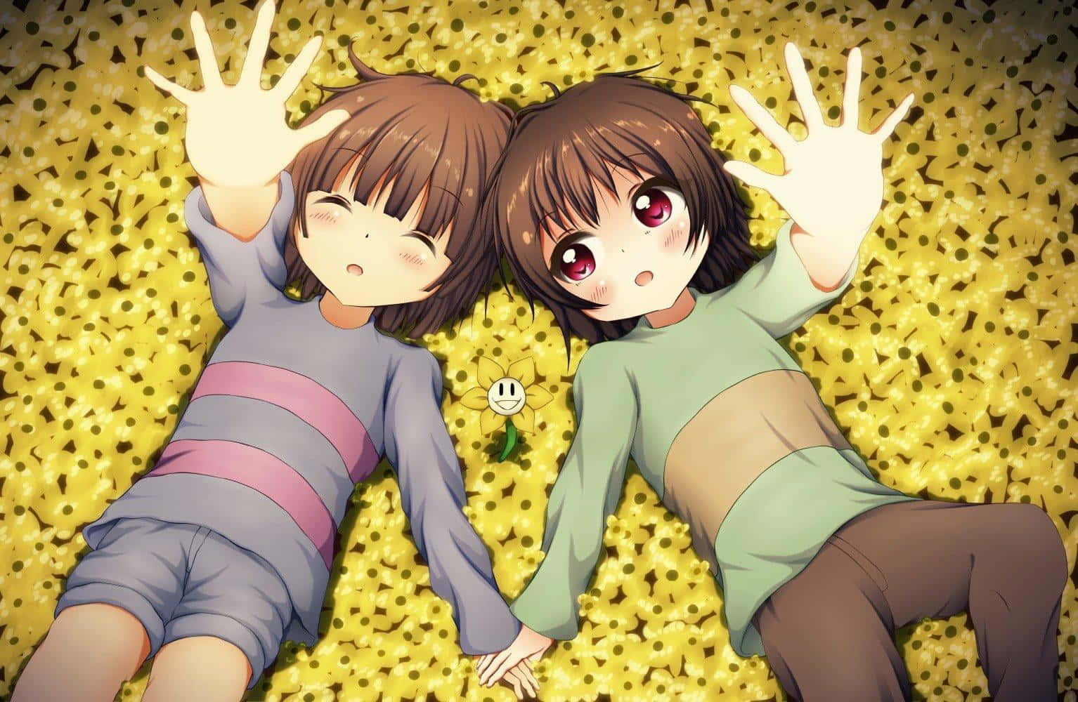 Join Frisk In The Magical World Of Undertale Background