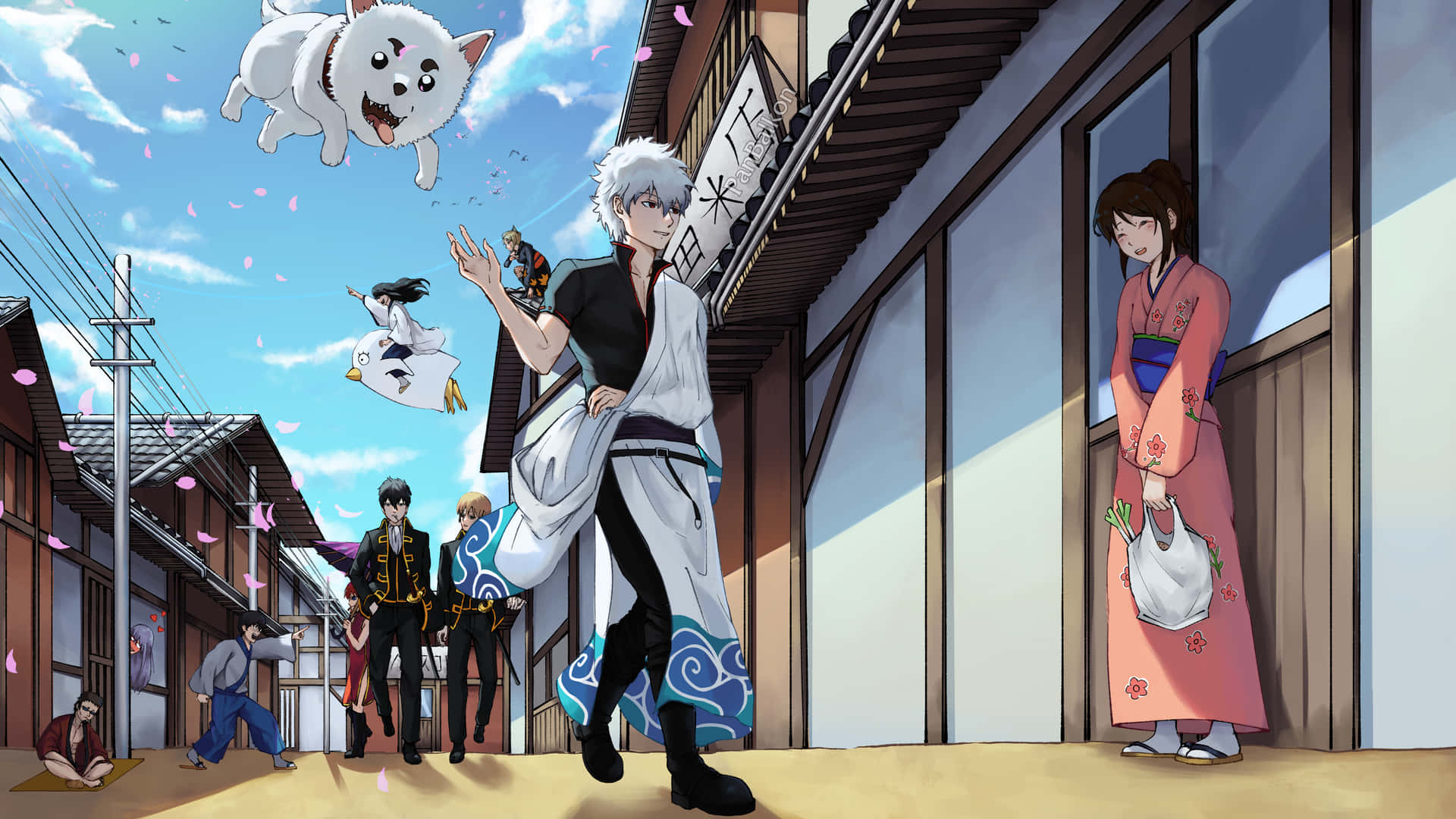 Join Gintama, Kagura, Chidori And The Team At Odd Jobs! Background