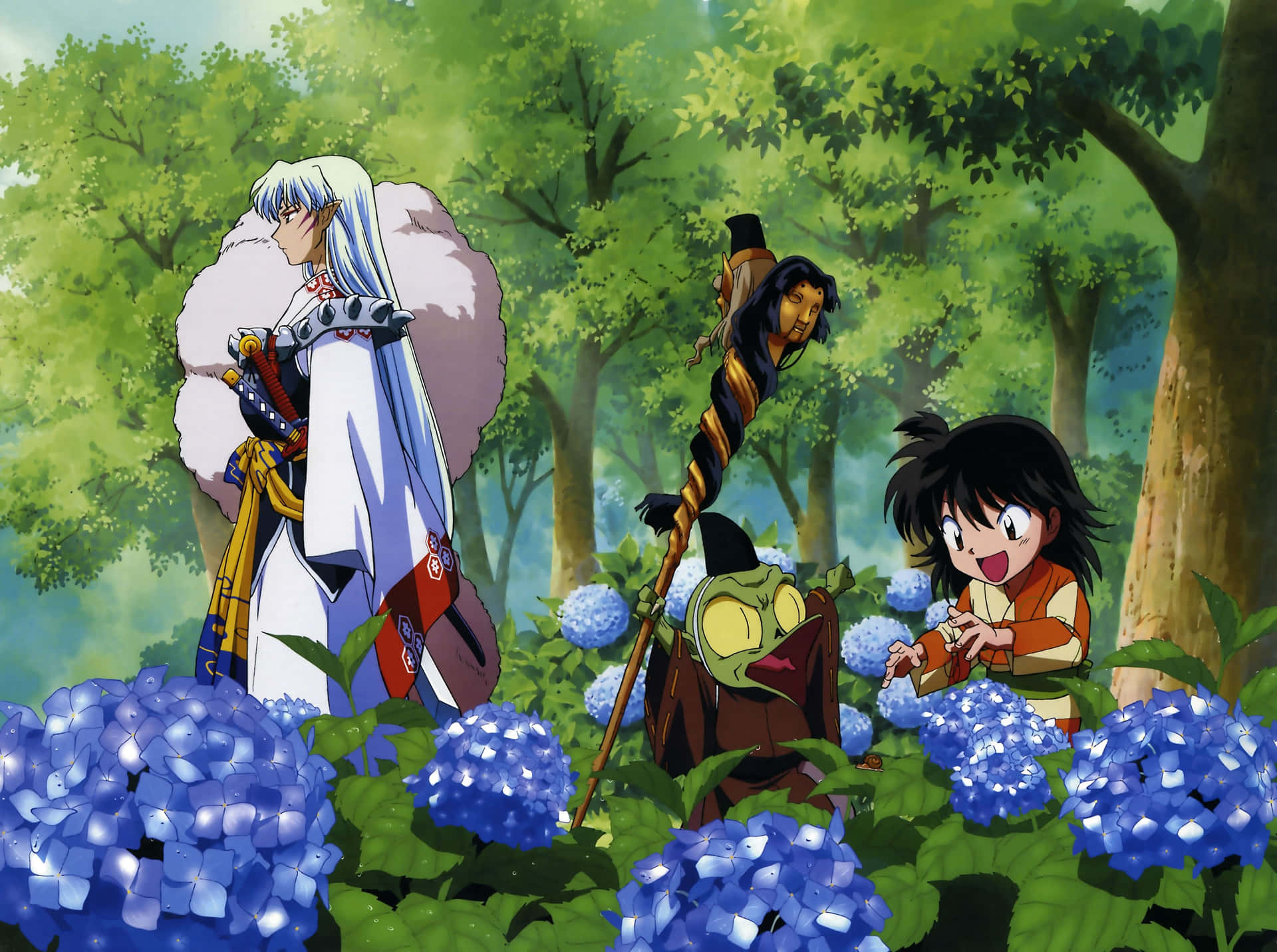 Join Inuyasha And His Companions On A Thrilling Journey Through Japan's Feudal Era! Background