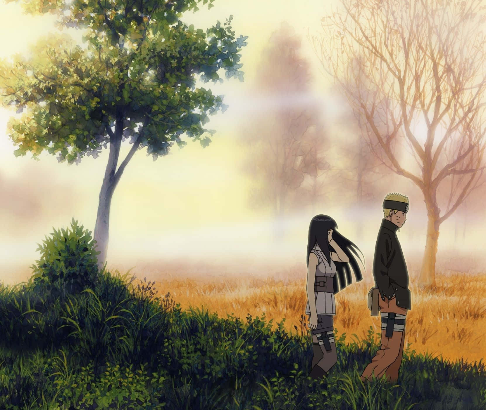 Join Naruto On His Journey Through The Vibrant Naruto Landscape Background