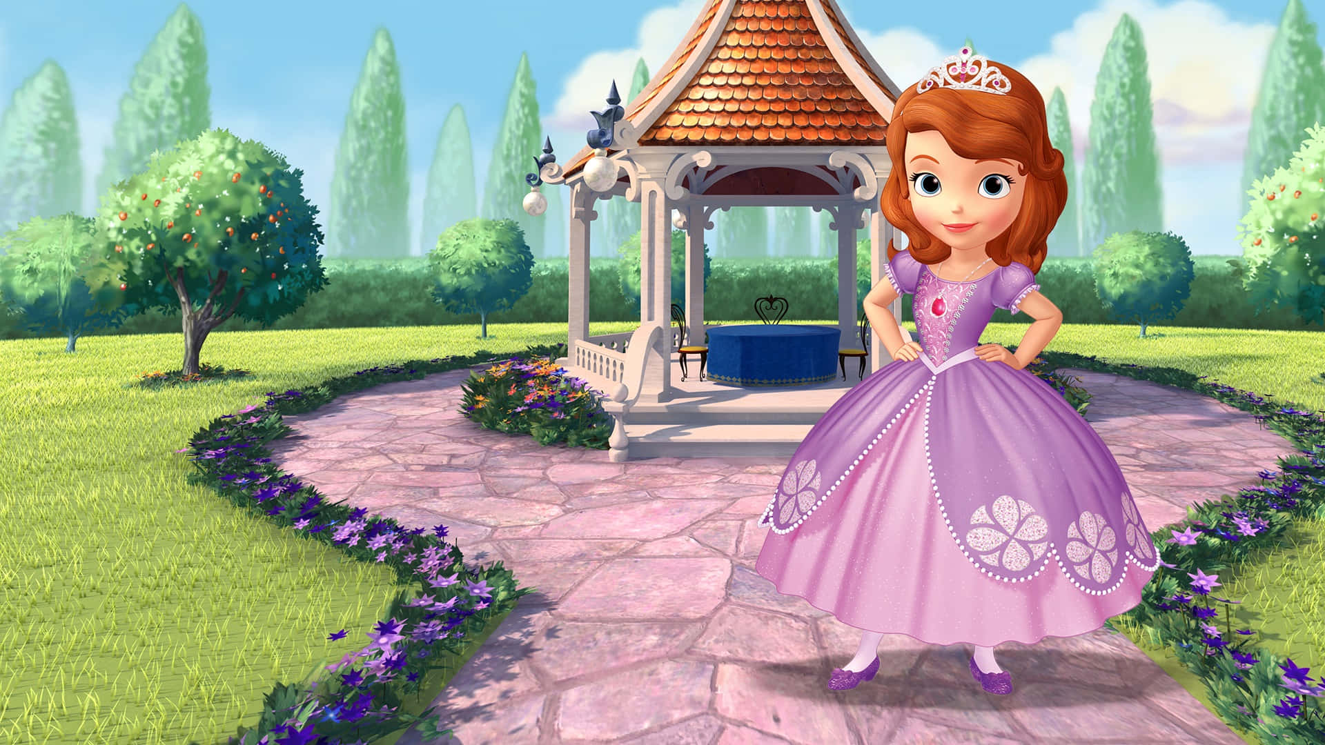 Join Princess Sofia And Her Friends On An Magical Adventure Background