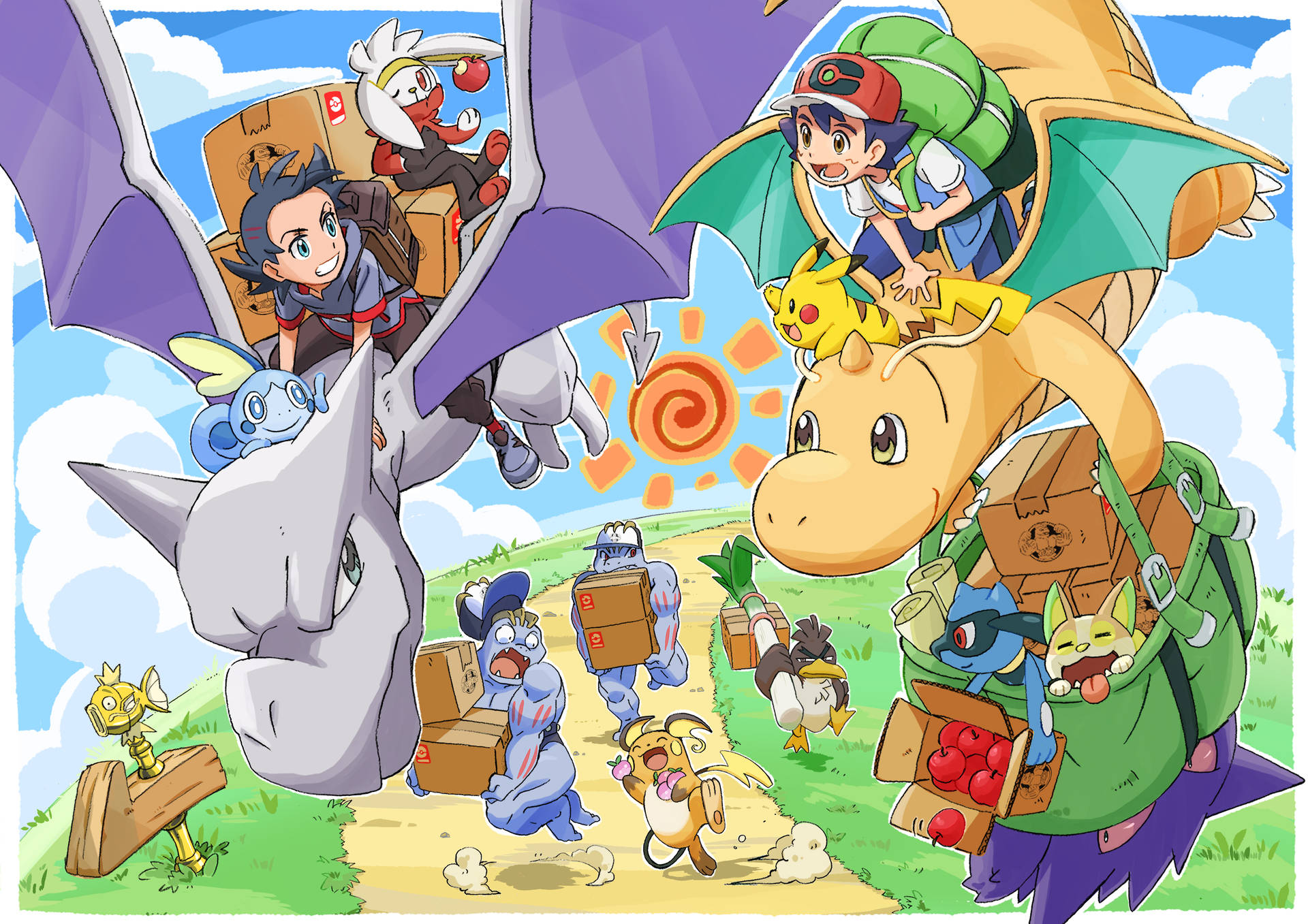 Join Raichu And Friends On Their Fun Adventures Background