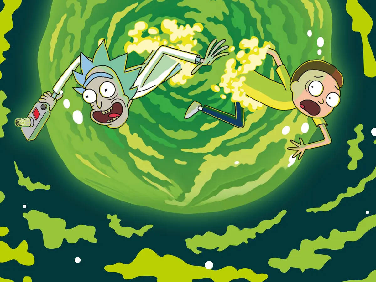 Join Rick And Morty And Enjoy A Cannabis-filled Adventure Background