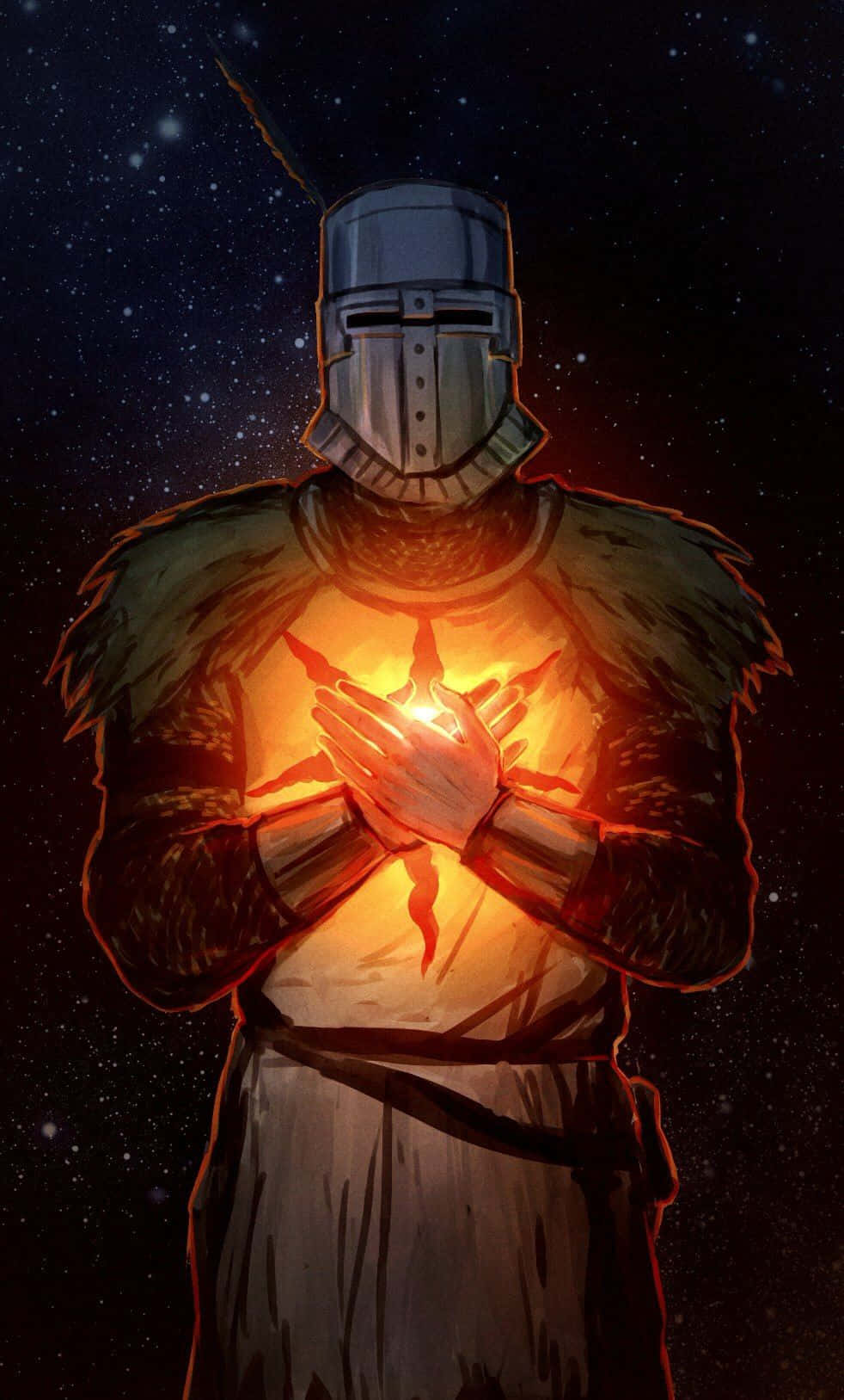 Join Solaire On His Path Of Sunlight Background