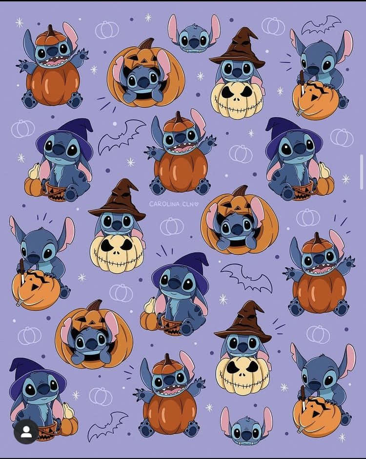 Join Stitch & Lilo This Halloween To Make Trick Or Treating Fun Background