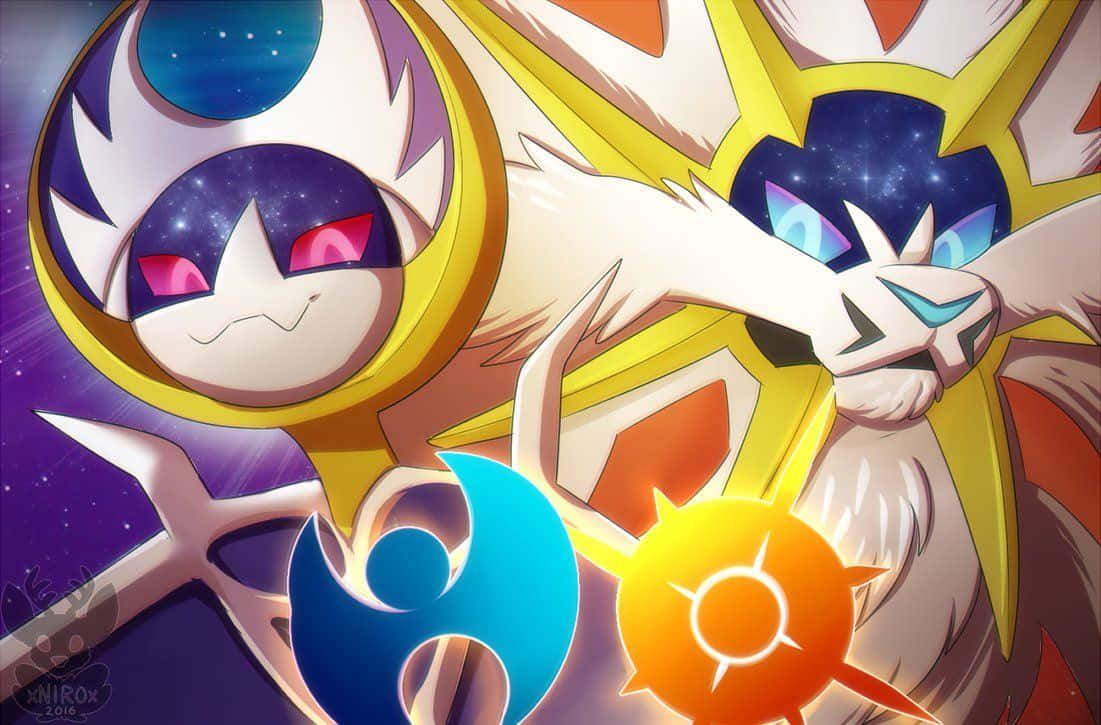 Join The Adventure With Pokemon Sun And Moon Background