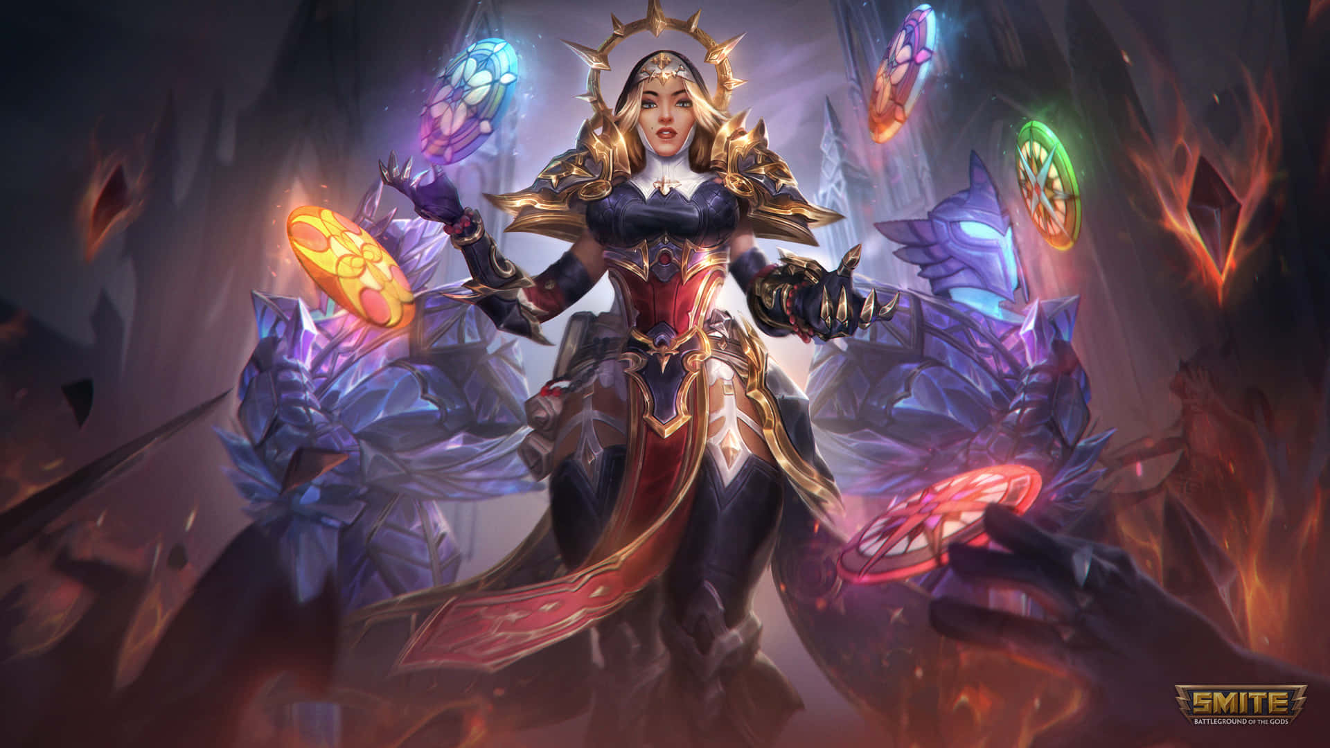 Join The Battle To Become A Smite God Background