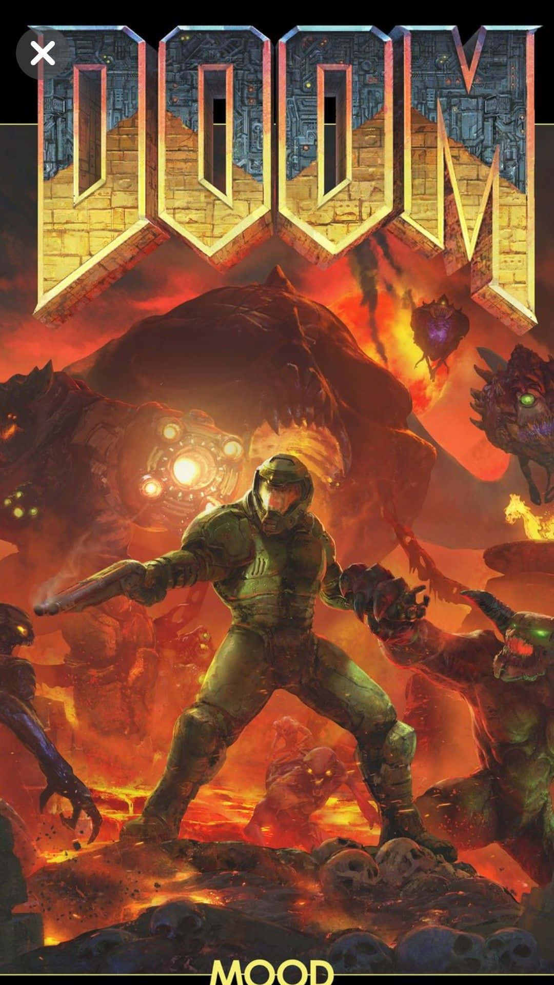 Join The Crusade Against Evil With Doom Eternal On Iphone Background