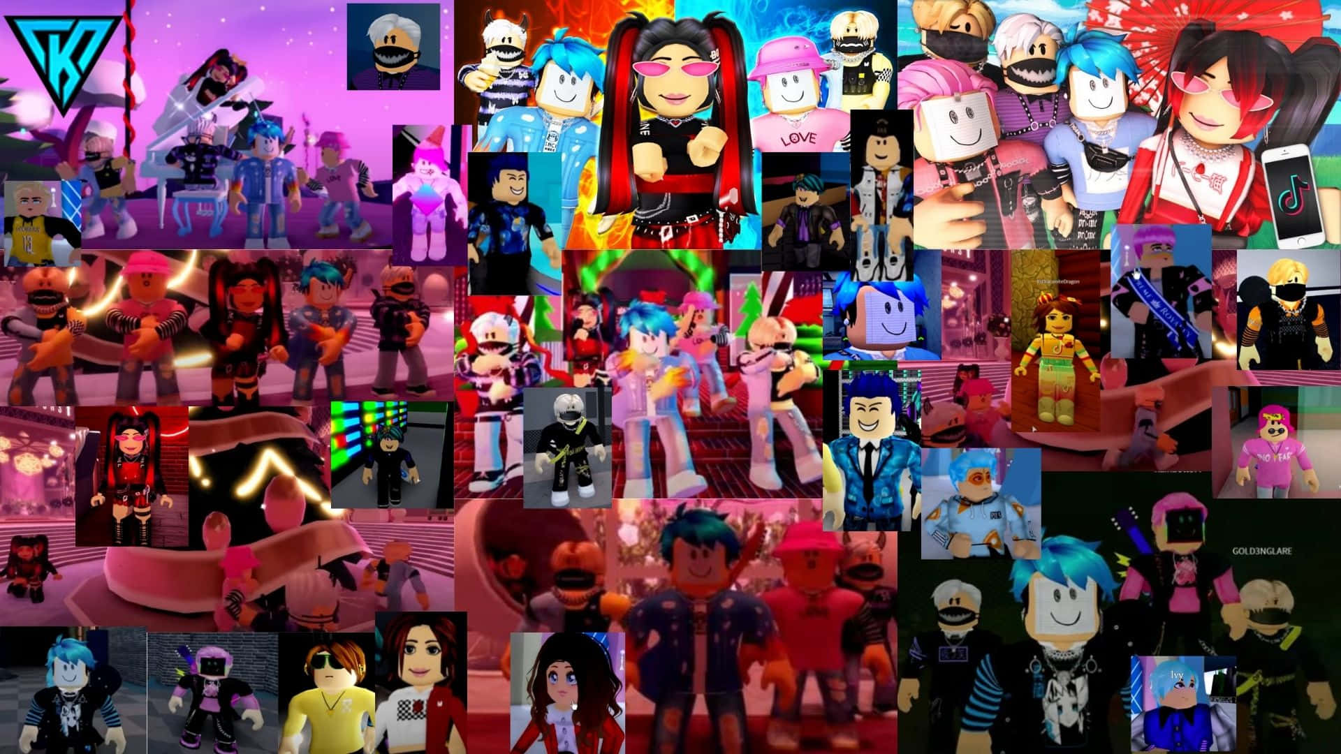 Join The Fun With A Cute Cartoon Collage Background