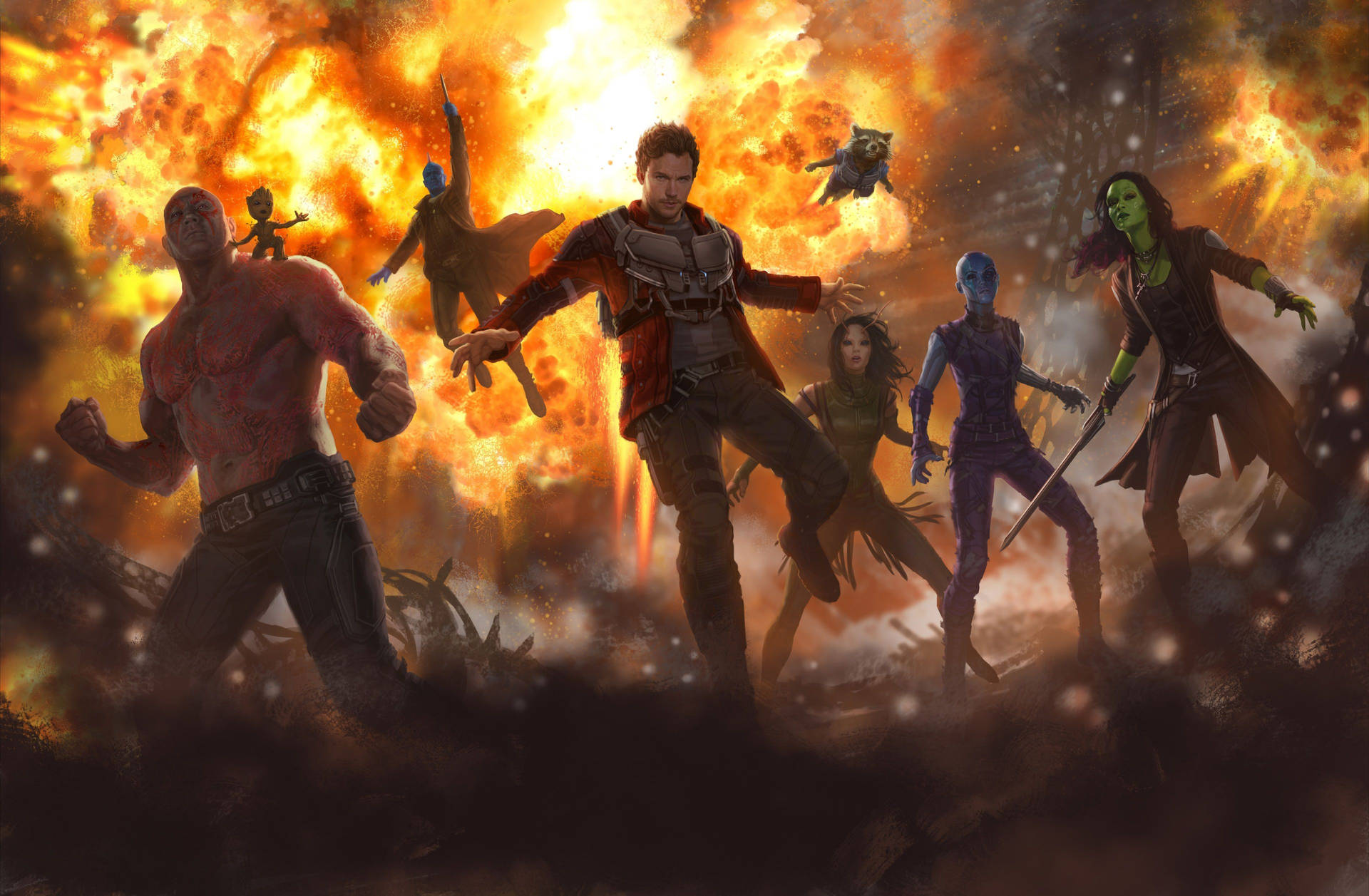 Join The Guardians Of The Galaxy On Their Intergalactic Adventures! Background