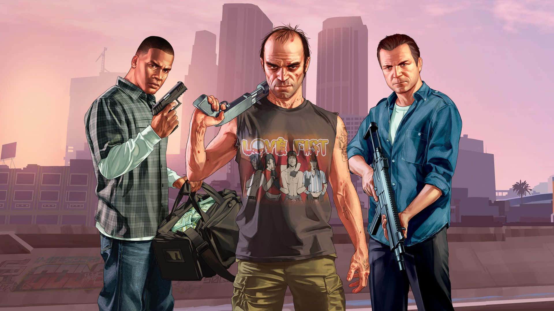 Join The High-speed Heist On Grand Theft Auto V: Online Background