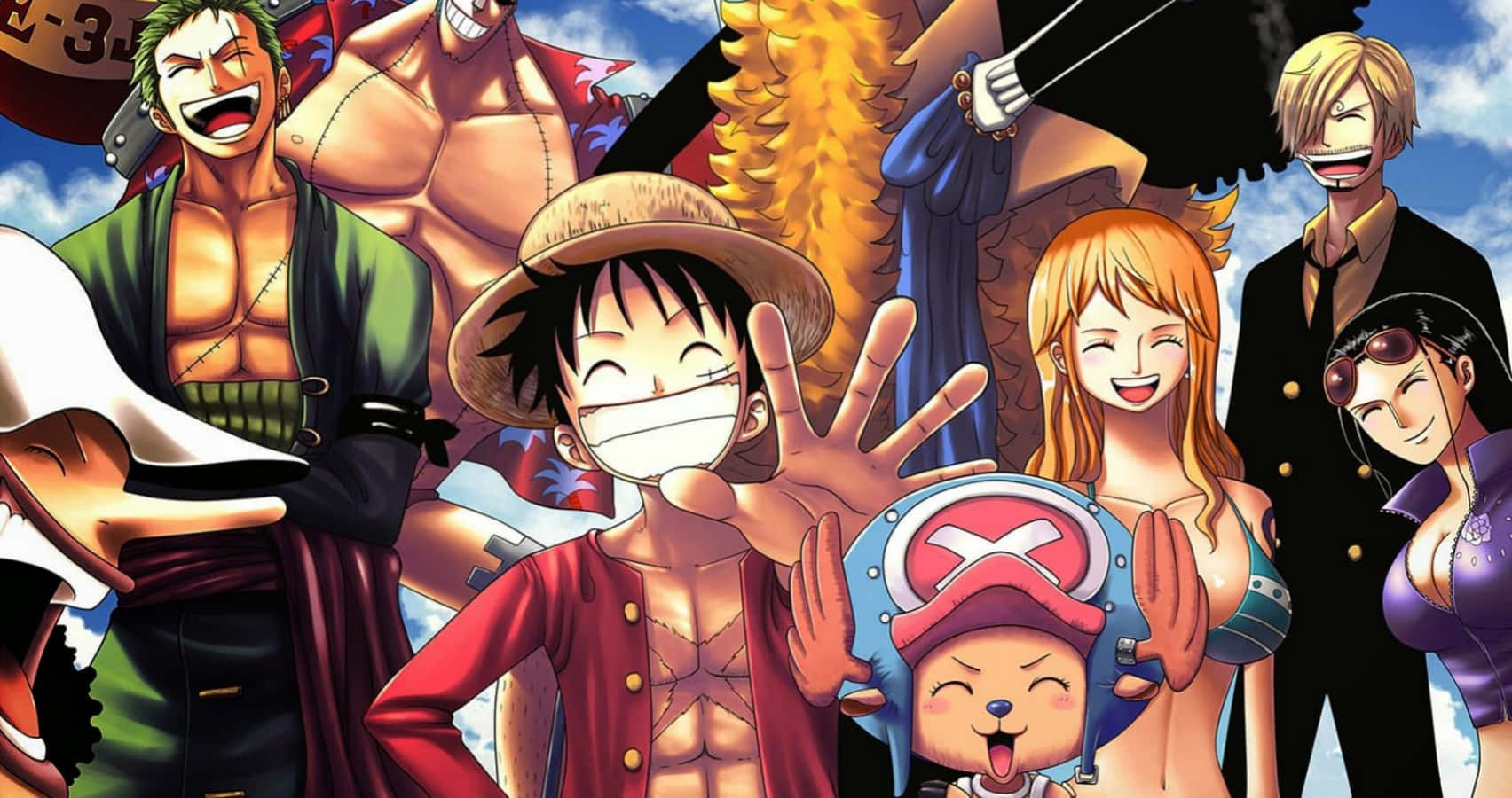 Join The Journey Of The Straw Hat Pirates Background