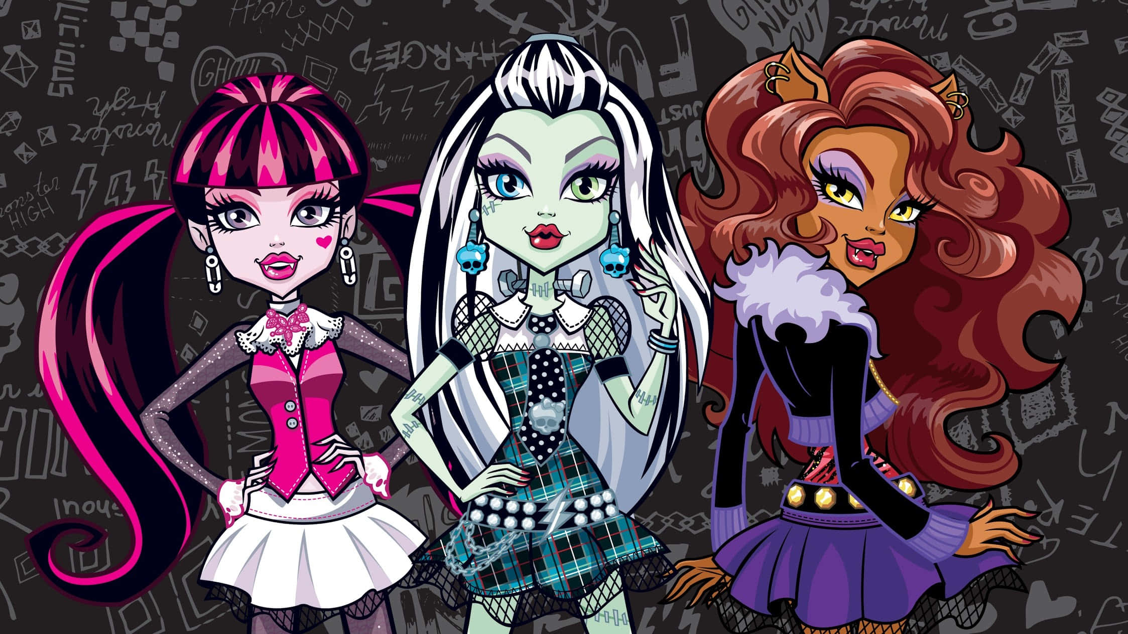 Join The Kids At Monster High For A Day Of Fun Background