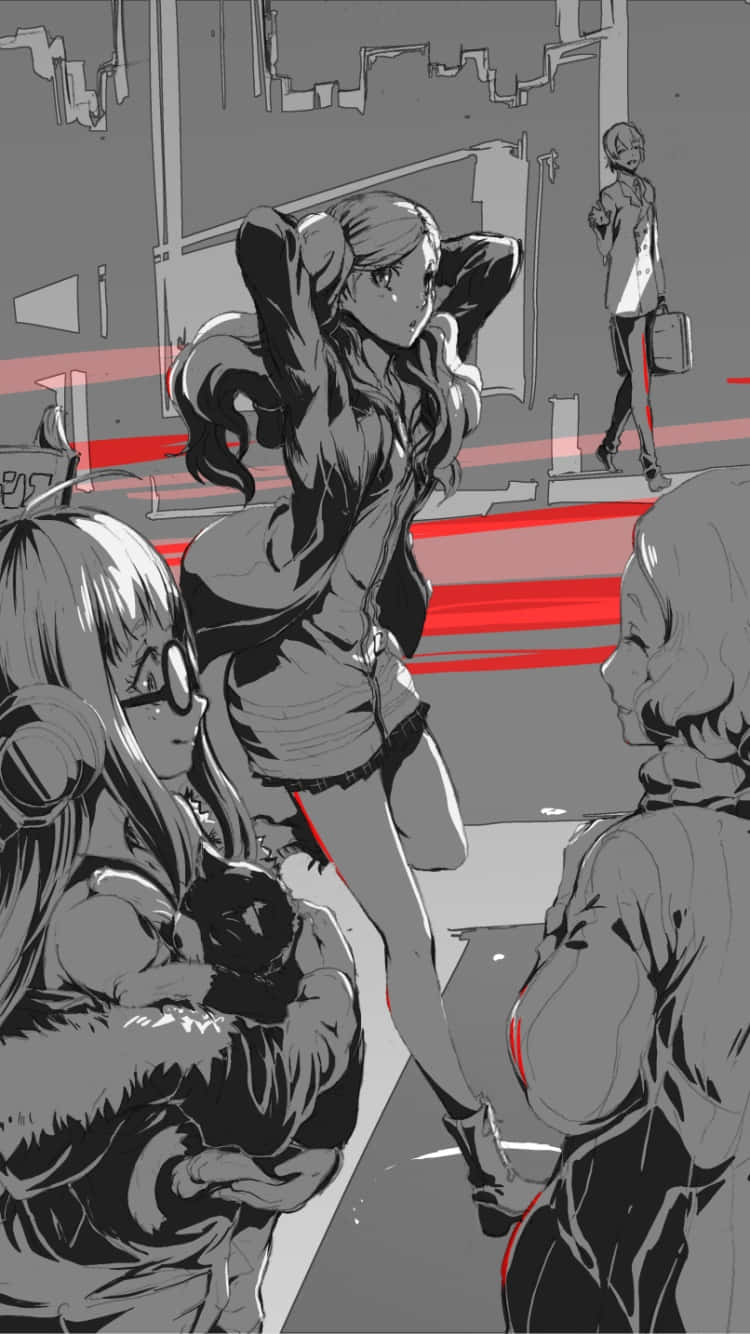Join The Phantom Thieves In Style With This Persona 5 Iphone Wallpaper Background