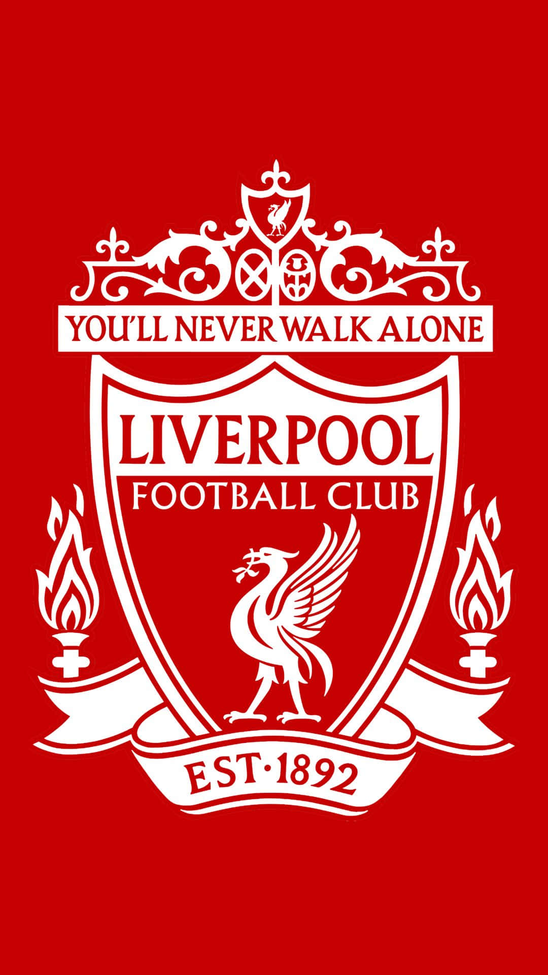 Join The Red Army With The Liverpool Logo Background