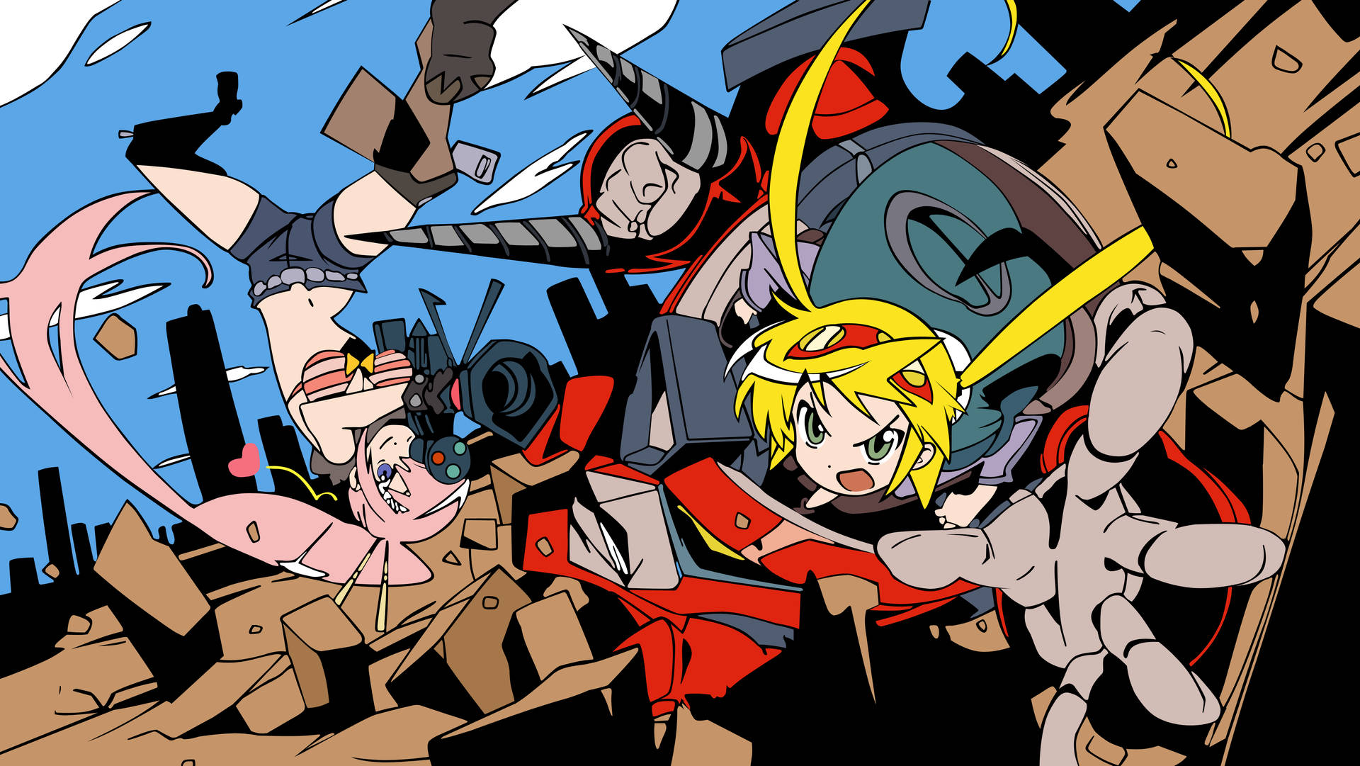 Join The Resistance And Experience The Legendary Power Of Gurren Lagann Background