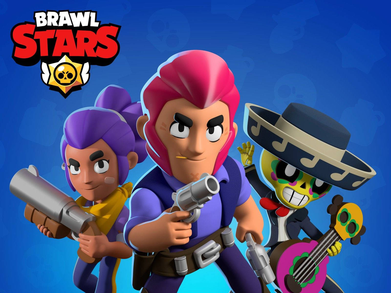 Join The Trio Of Brawlers In Brawl Stars! Background