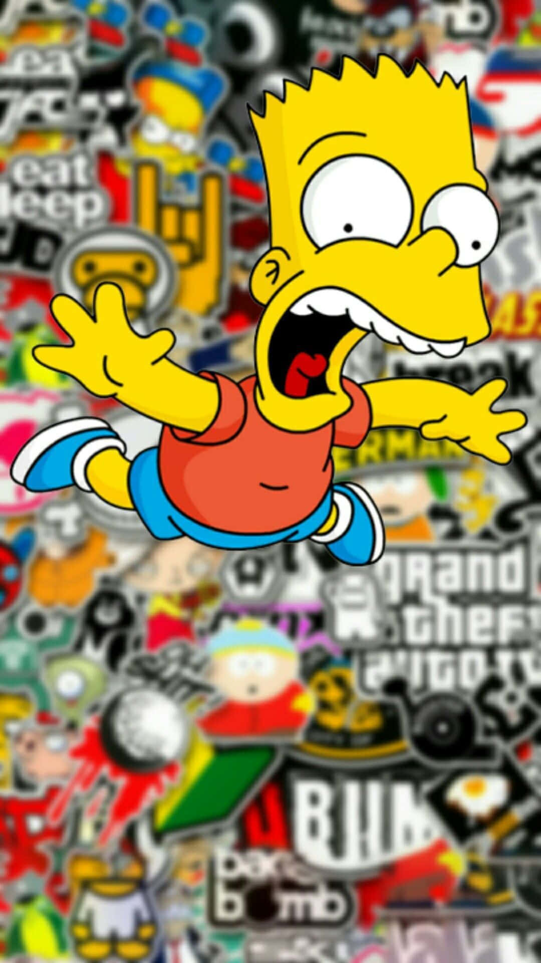 Join The Trippiest Trip With Bart Simpson Background