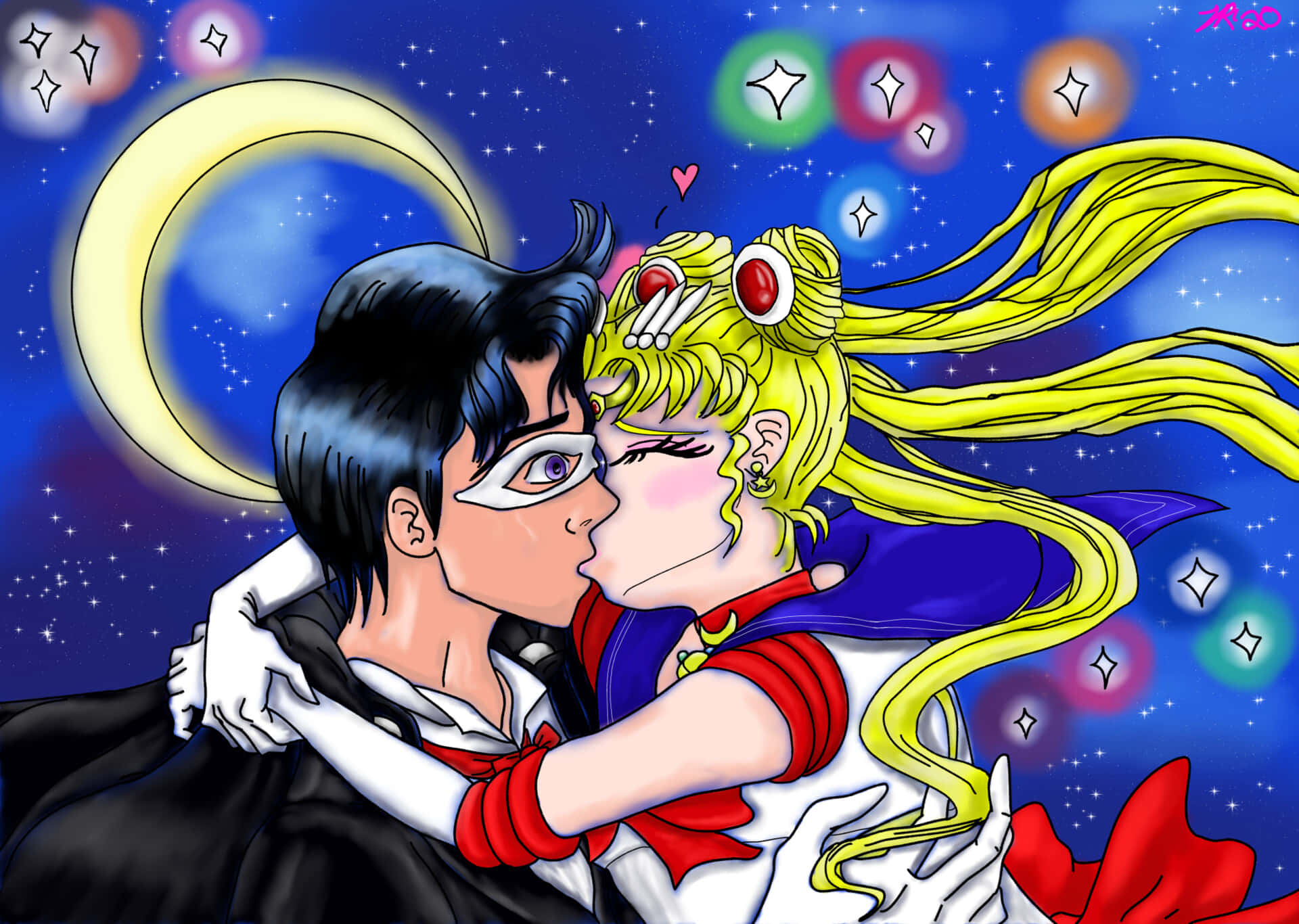 Join Tuxedo Mask In The Fight For Justice! Background