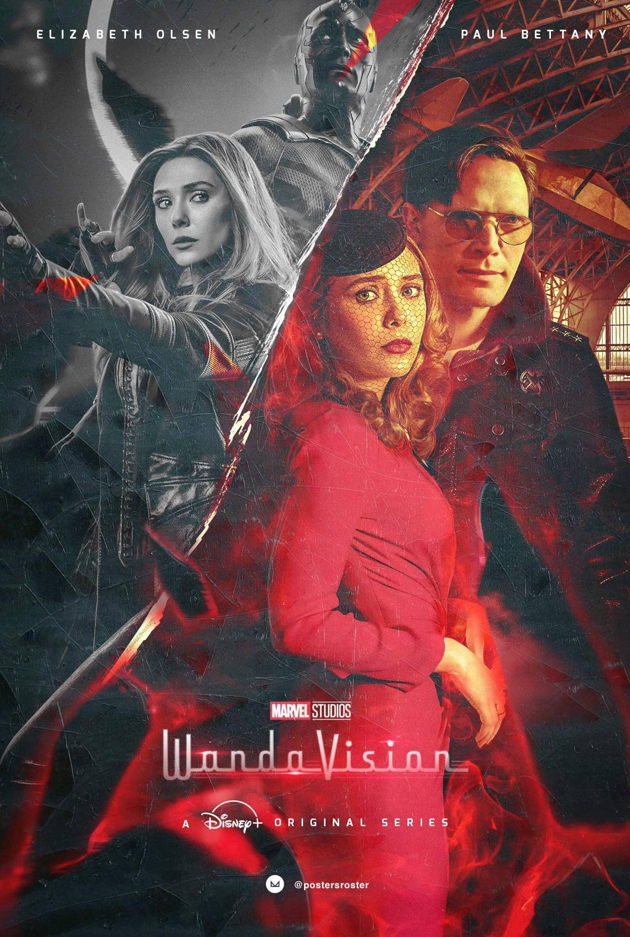 Join Wanda And Vision On A Journey Through An Alternate Reality Background
